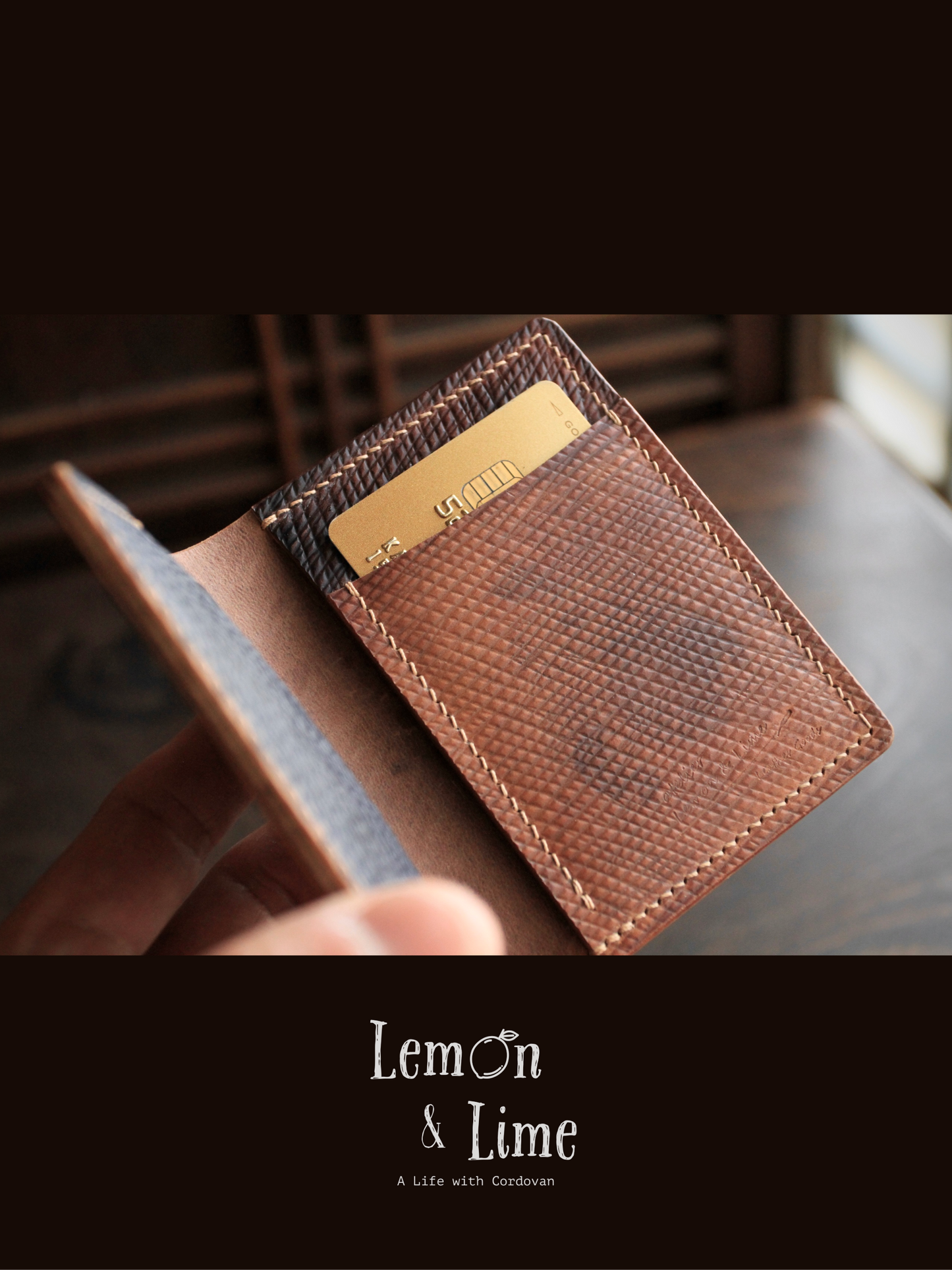 Shell Wallet / Simple / 4-pocket Card Wallet【Horween】シェルコードバンの4ポケットカードホルダー