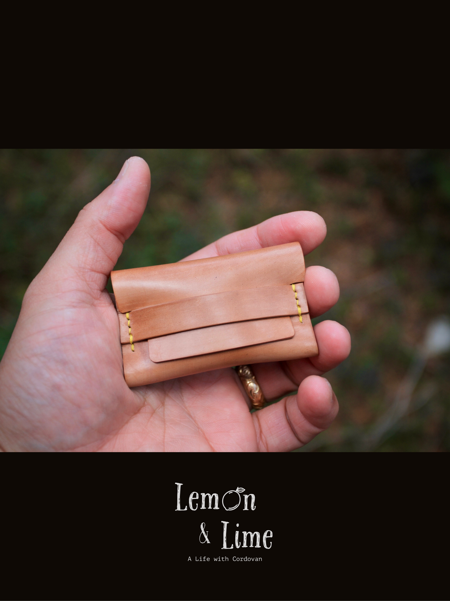 Shell Wallet / Simple / Coin Purse with Strap【Horween】シェルコードバンでつくったストラップで留める小銭入れ