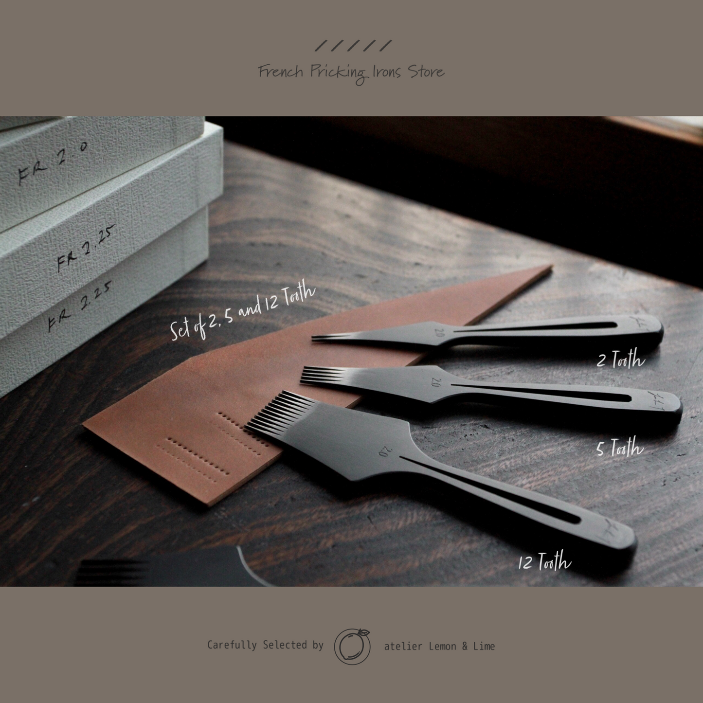 * ヨーロッパ目打ち 3本セット【Jun Lin】French Pricking Irons