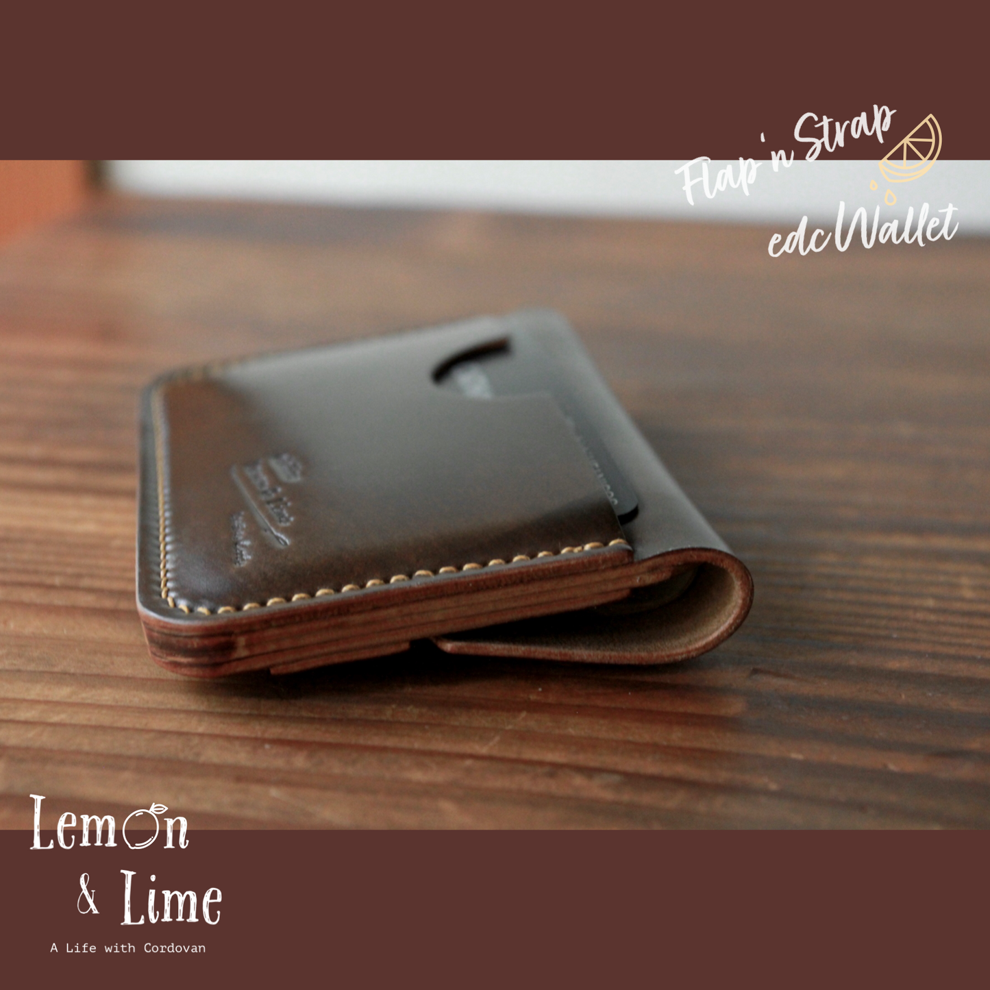 Shell Wallet / r12.5 / Flap and Strap【Horween】シェルコードバンの財布 / r12.5 / Flap and Strap