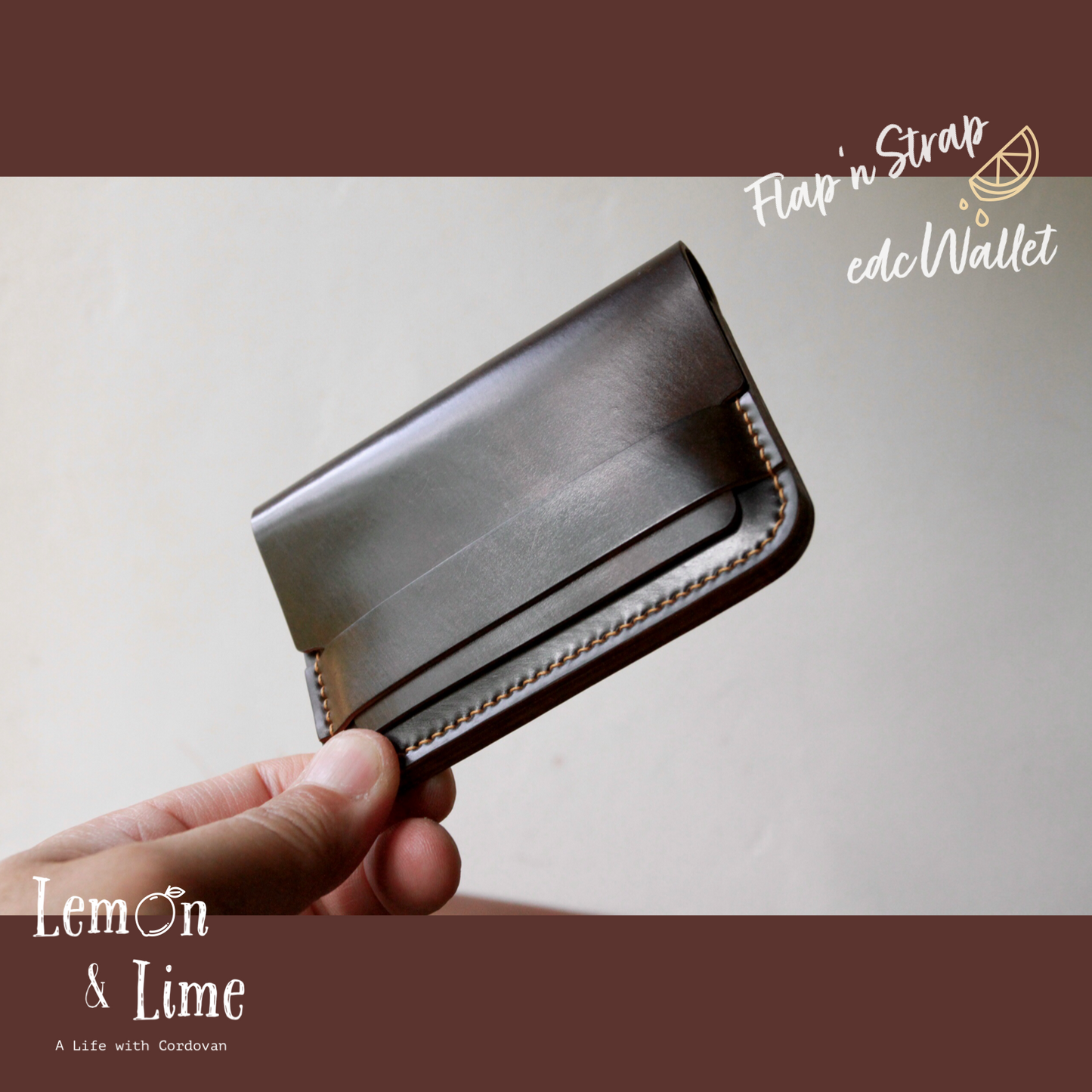 Shell Wallet / r12.5 / Flap and Strap【Horween】シェルコードバンの財布 / r12.5 / Flap and Strap