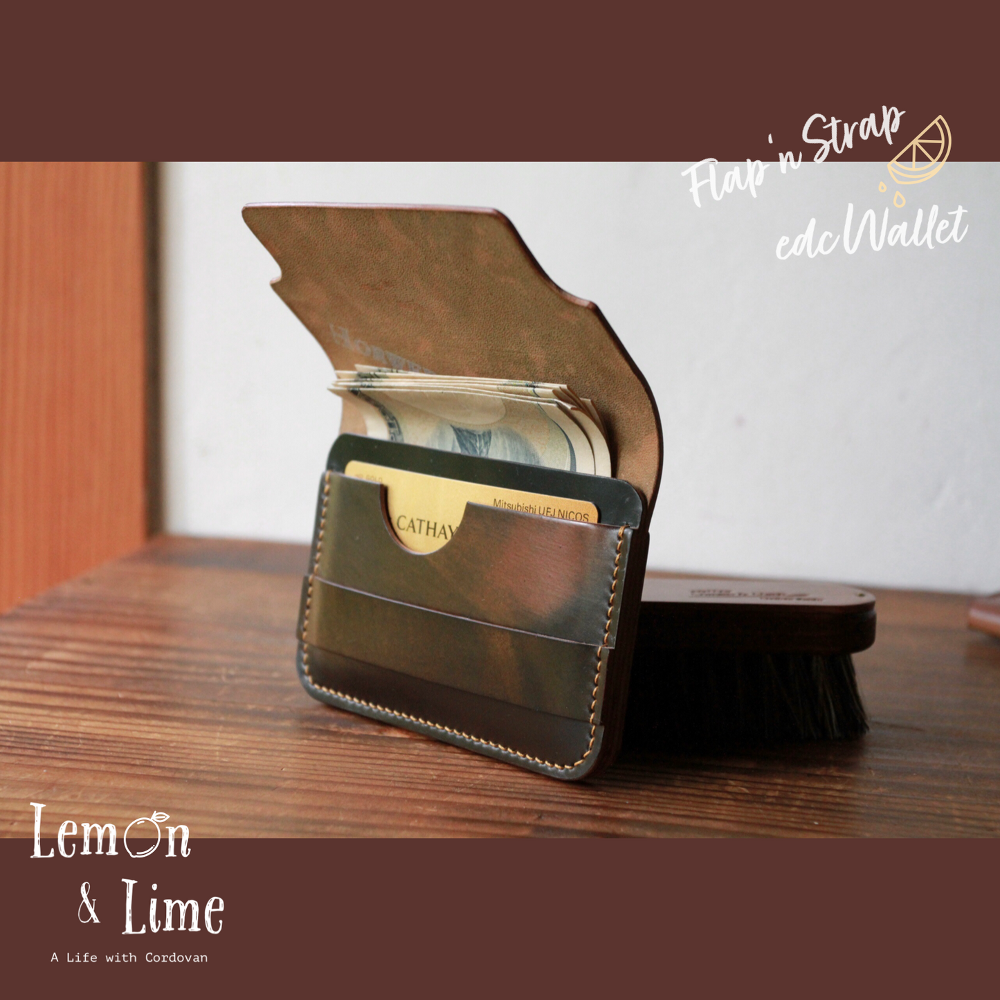 Shell Wallet / r12.5 / Flap and Strap【Horween】シェルコードバンの財布 / r12.5 / Flap and Strap