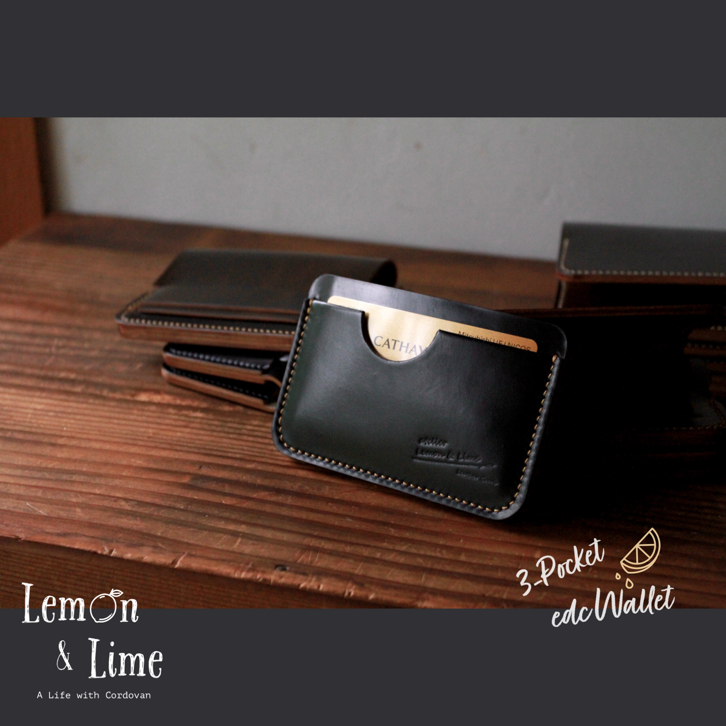 Shell Wallet / r12.5 / Single (3-pocket)【Horween】シェルコードバンのカードホルダー / r12.5 / Single (3-pocket)