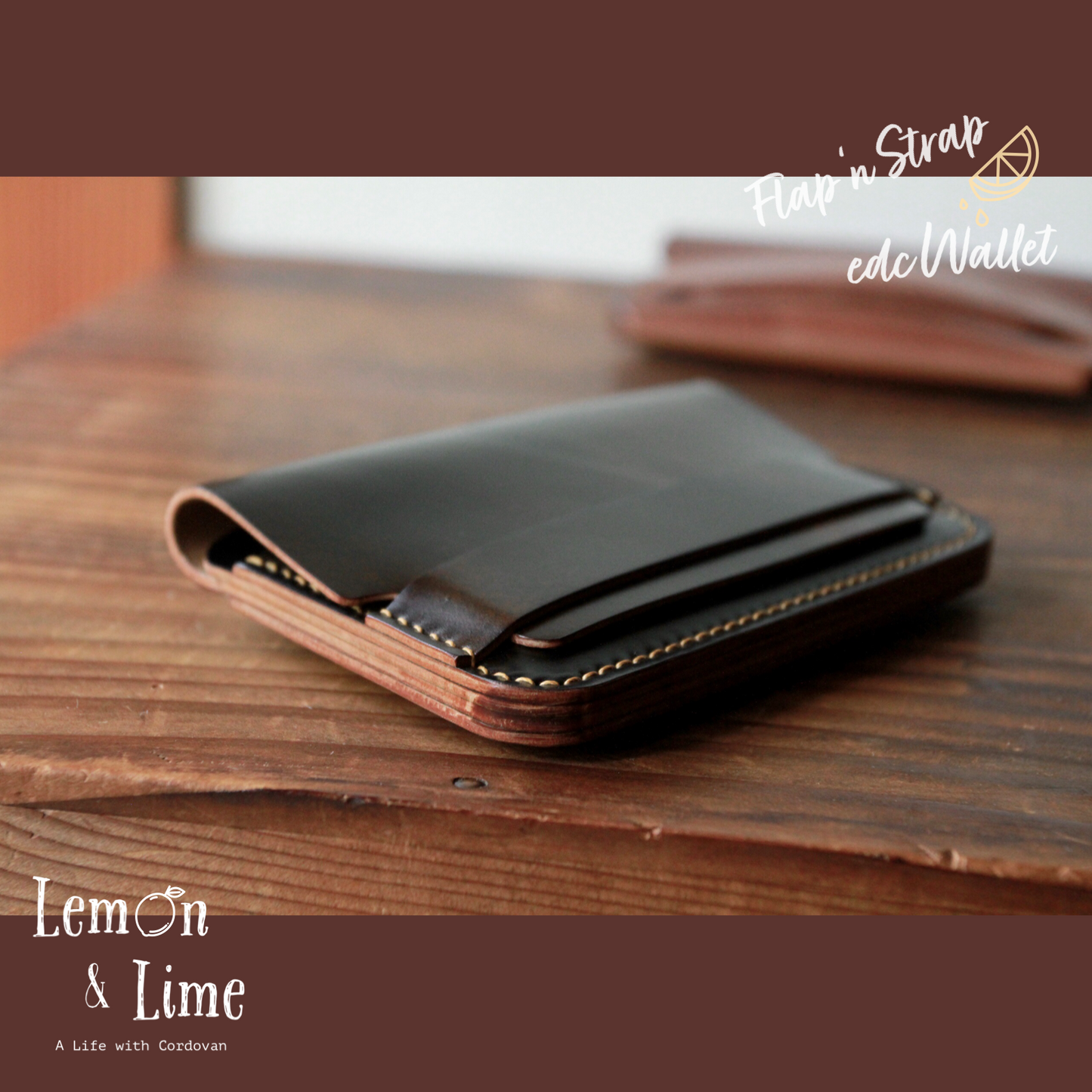 Shell Wallet / r12.5 / Flap and Strap【Horween】シェルコードバンの財布 / r12.5 / Flap and Strap