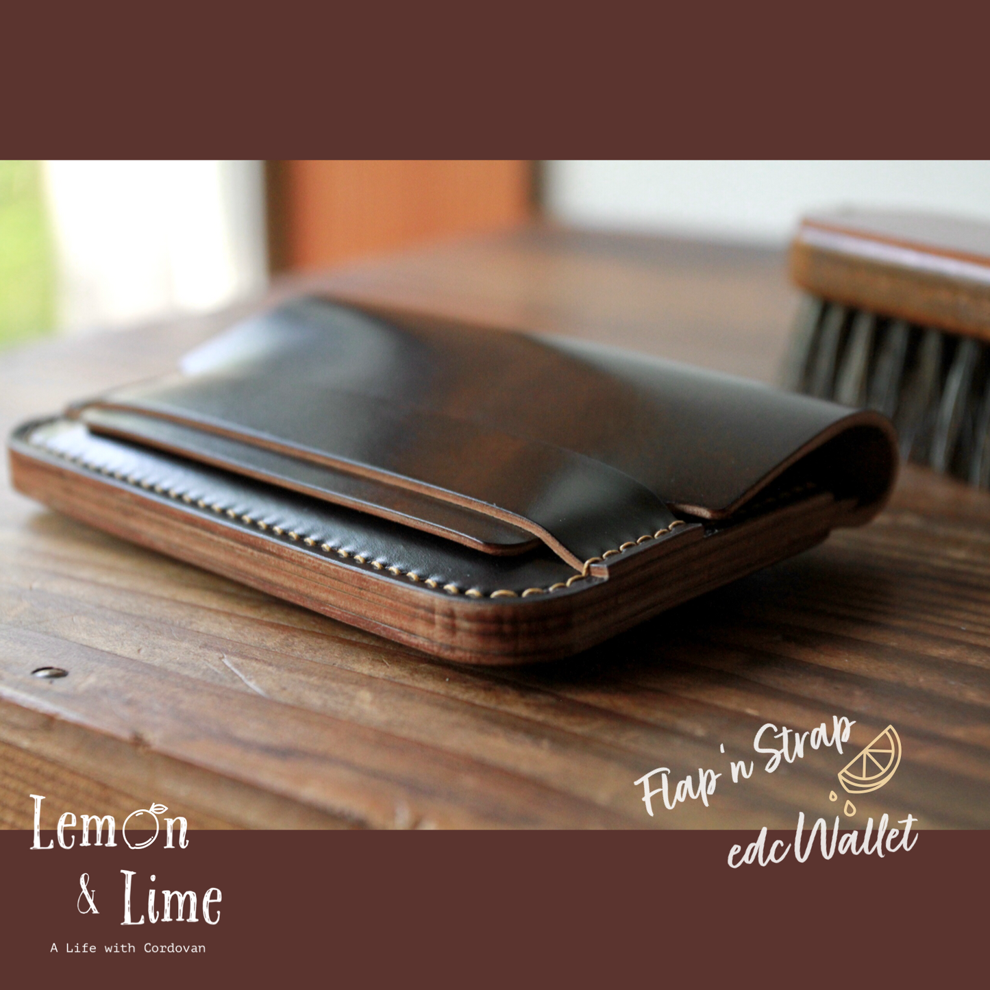 Shell Wallet / r12.5 / Flap and Strap【Horween】シェルコードバンの財布 / r12.5 / Flap and Strap