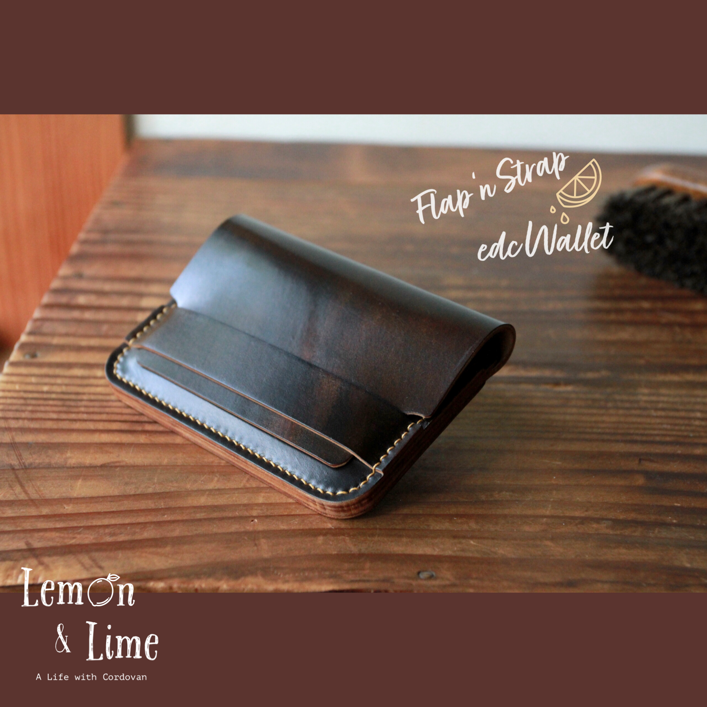 Shell Wallet / r12.5 / Flap and Strap【Horween】シェルコードバンの財布 / r12.5 / Flap and Strap