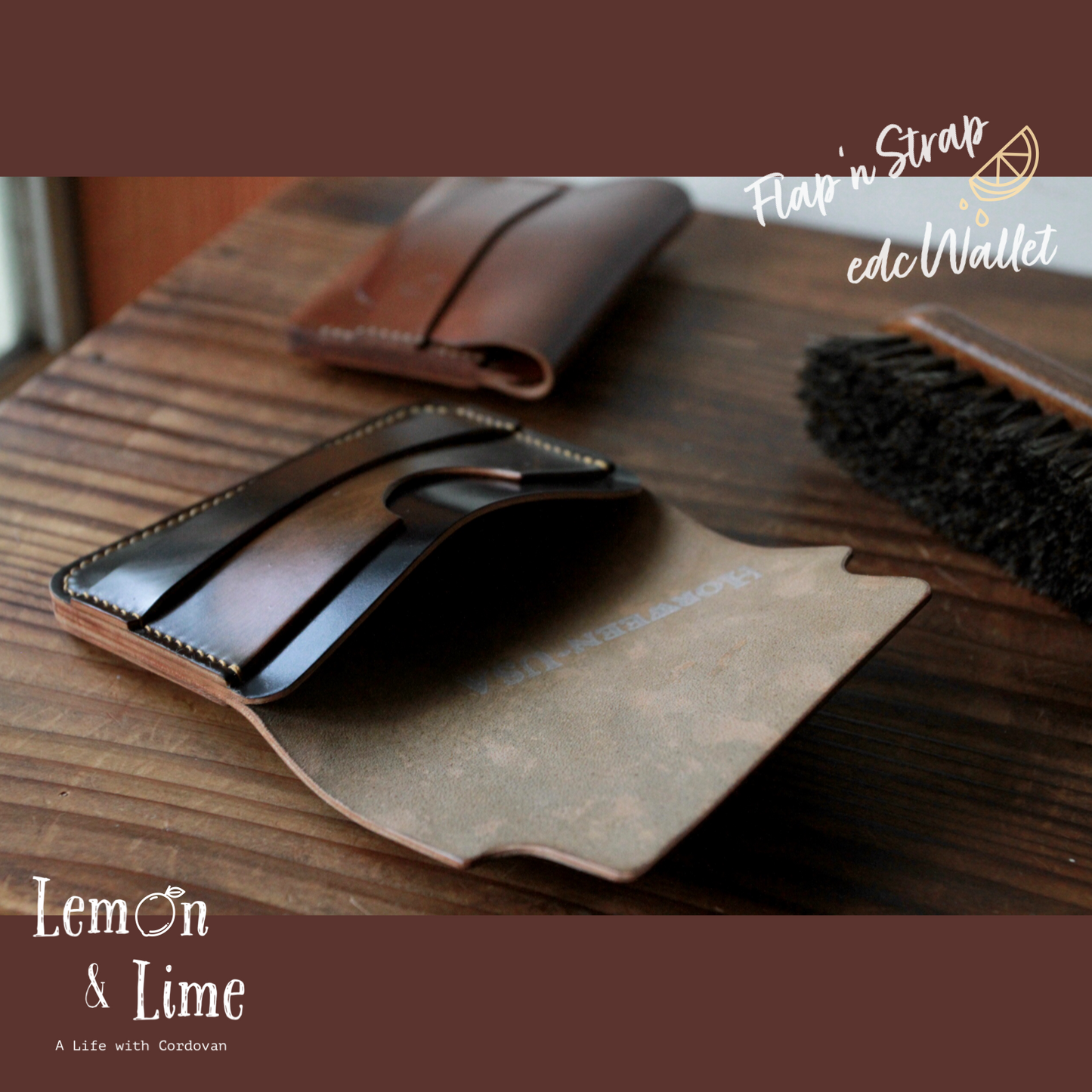 Shell Wallet / r12.5 / Flap and Strap【Horween】シェルコードバンの財布 / r12.5 / Flap and Strap