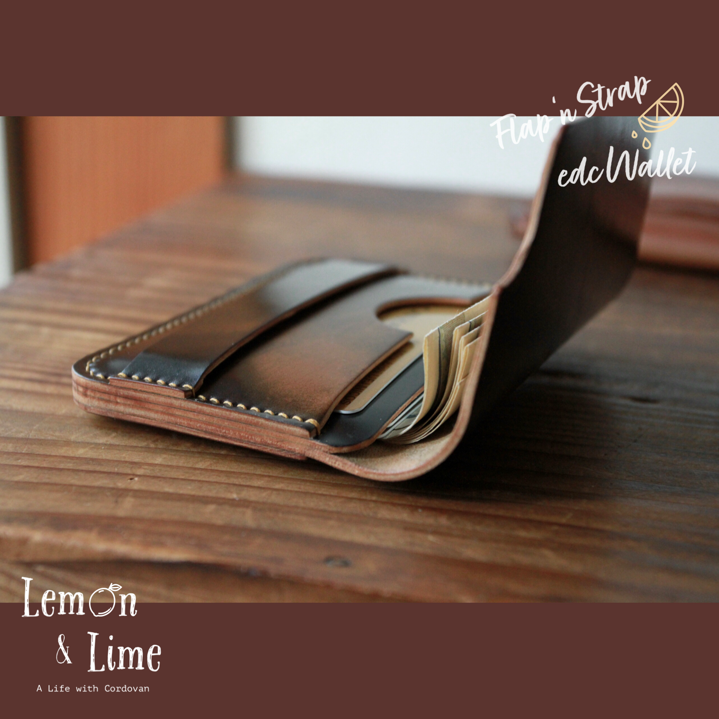 Shell Wallet / r12.5 / Flap and Strap【Horween】シェルコードバンの財布 / r12.5 / Flap and Strap