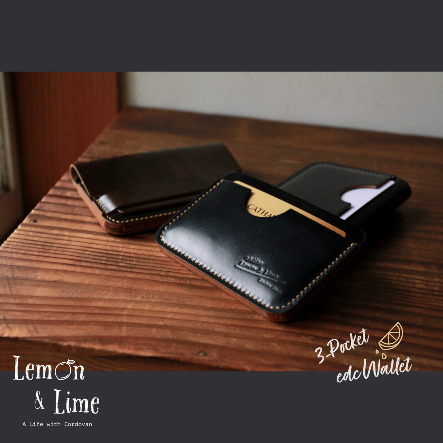 Shell Wallet / r12.5 / Single (3-pocket)【Horween】シェルコードバンのカードホルダー / r12.5 / Single (3-pocket)