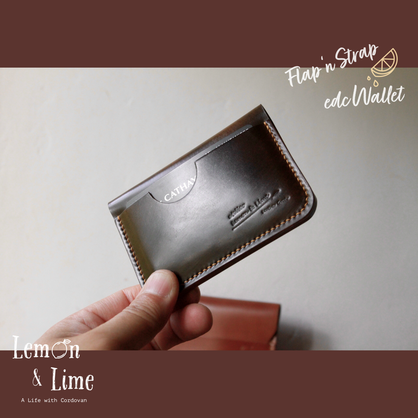 Shell Wallet / r12.5 / Flap and Strap【Horween】シェルコードバンの財布 / r12.5 / Flap and Strap