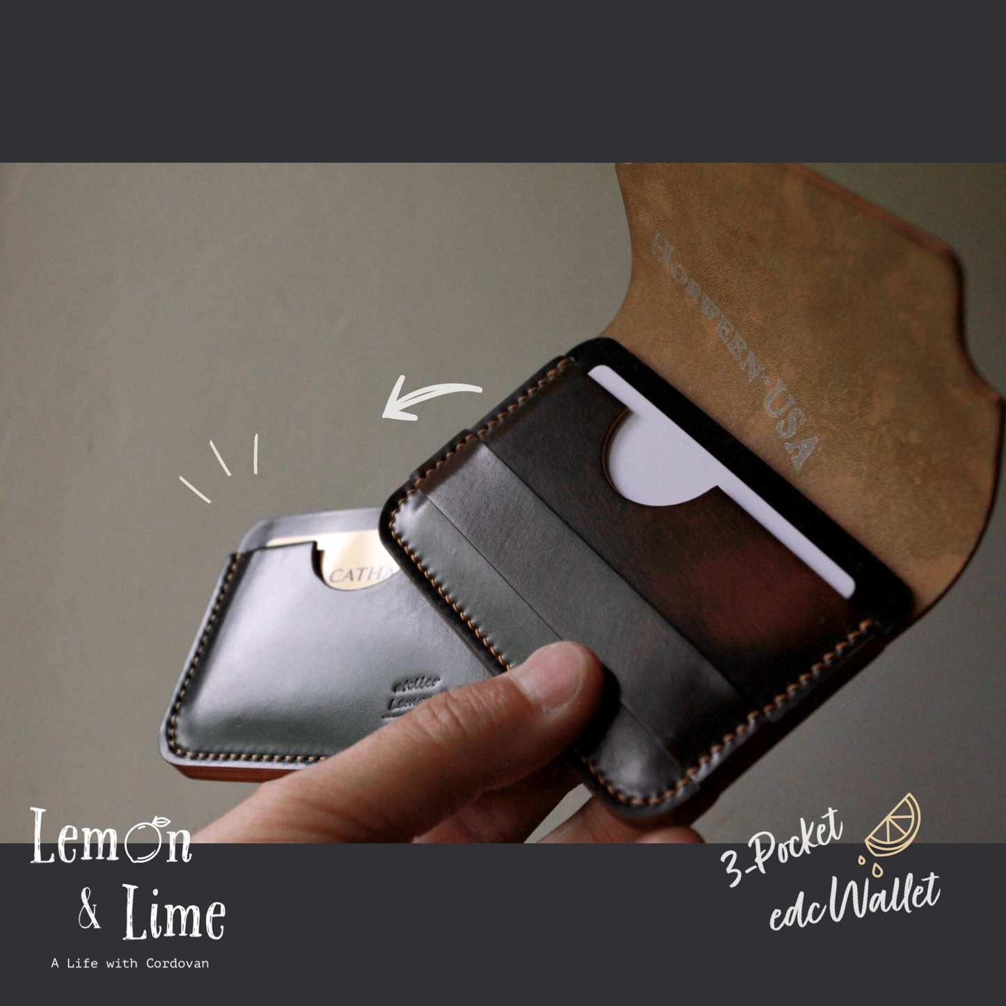 Shell Wallet / r12.5 / Single (3-pocket)【Horween】シェルコードバンのカードホルダー / r12.5 / Single (3-pocket)