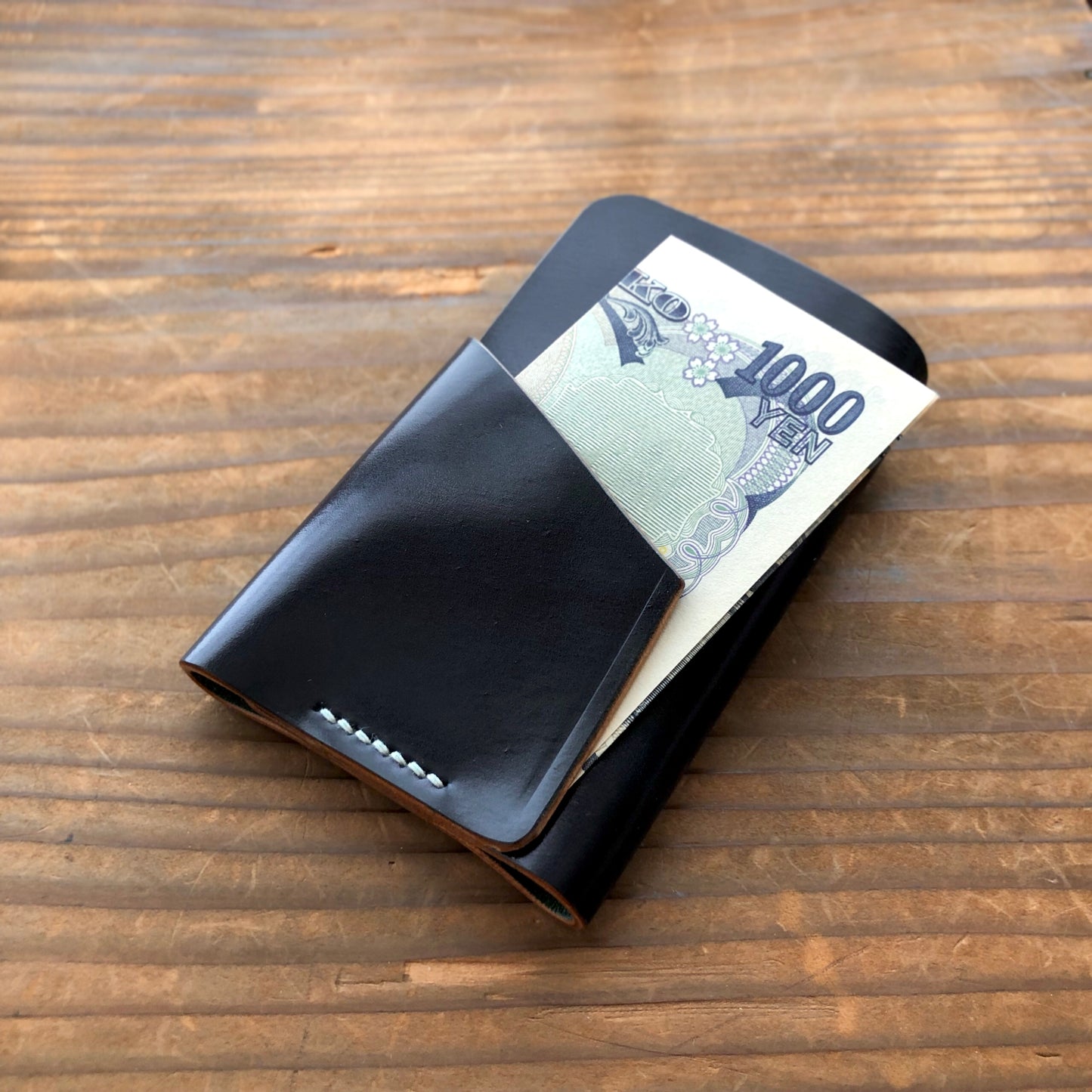 Shell Wallet / Vertical / Wrapper (2-pocket, Vertical)【Horween】シェルコードバンの縦型のカードホルダー Wrapper