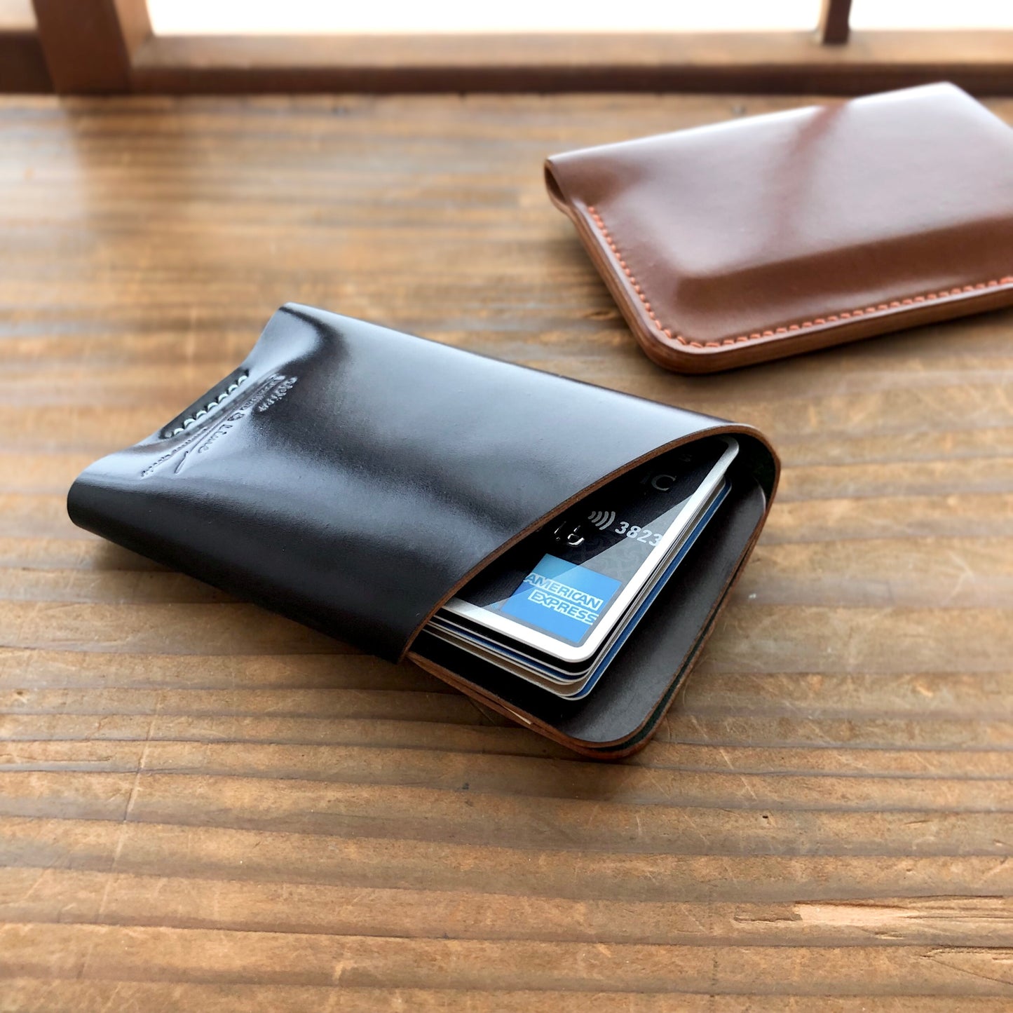 Shell Wallet / Vertical / Wrapper (2-pocket, Vertical)【Horween】シェルコードバンの縦型のカードホルダー Wrapper