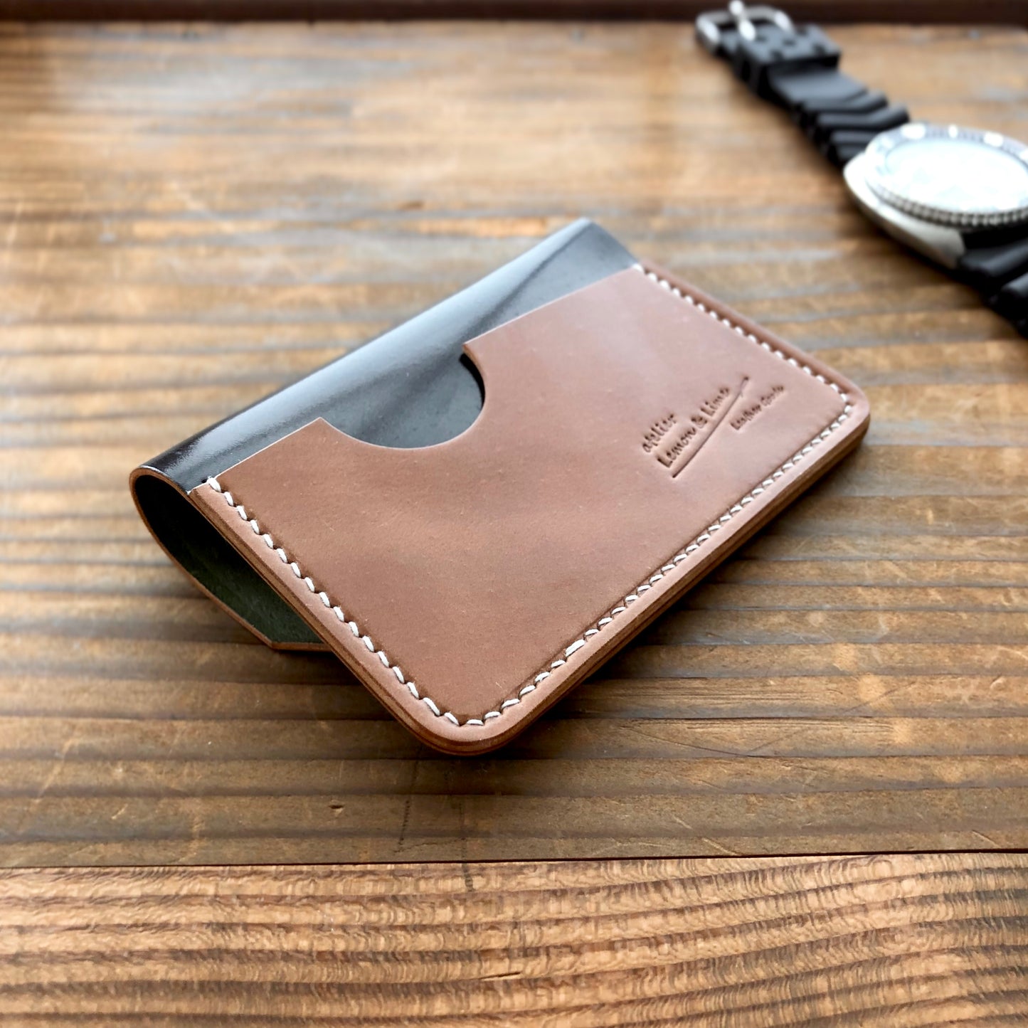Shell Wallet / Simple / Vertical + Horizontal【Horween】シェルコードバンのシンプルなカードホルダー (縦+横型)