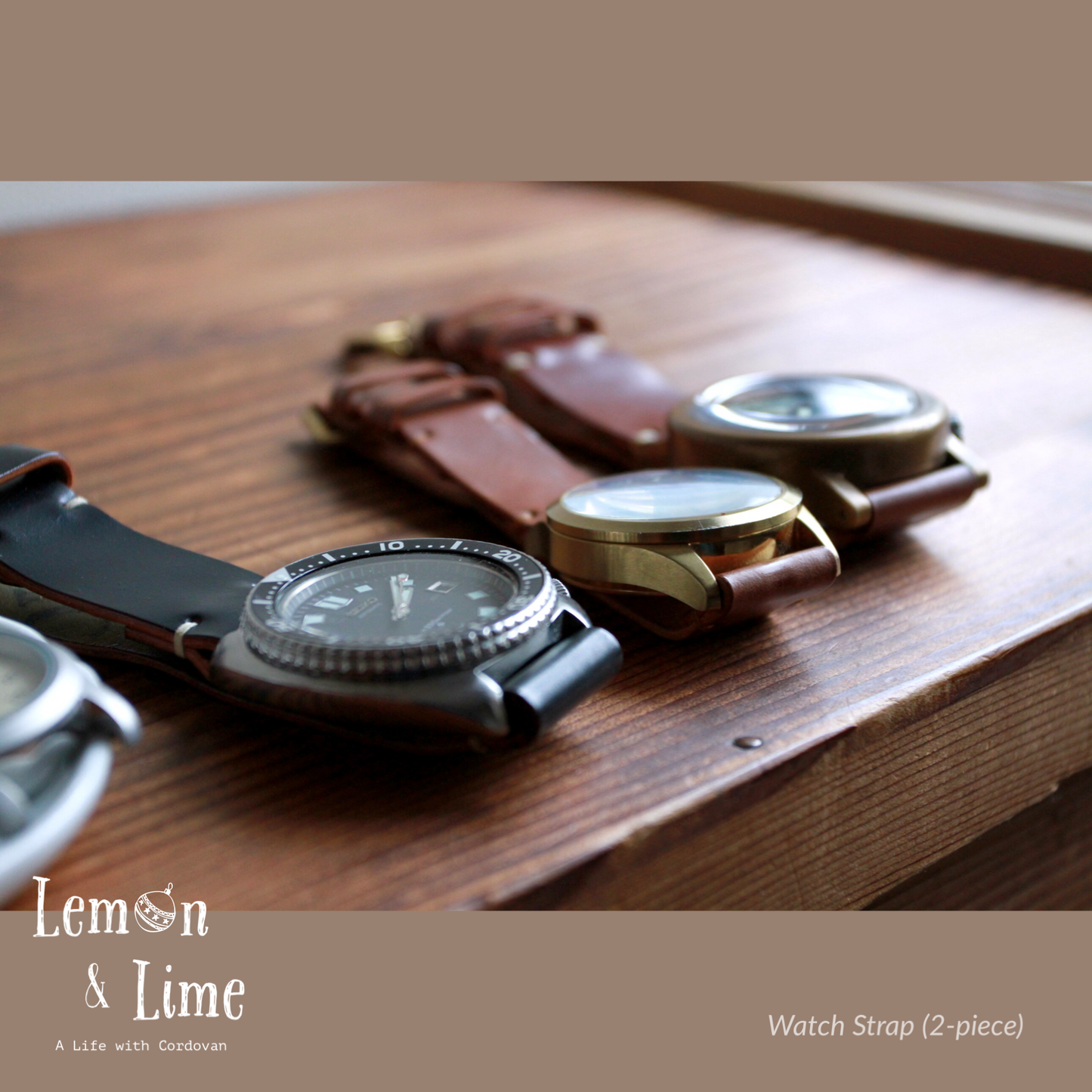 Shell Watch Strap (2-piece)【Horween】シェルコードバンの時計ベルト (2ピース)
