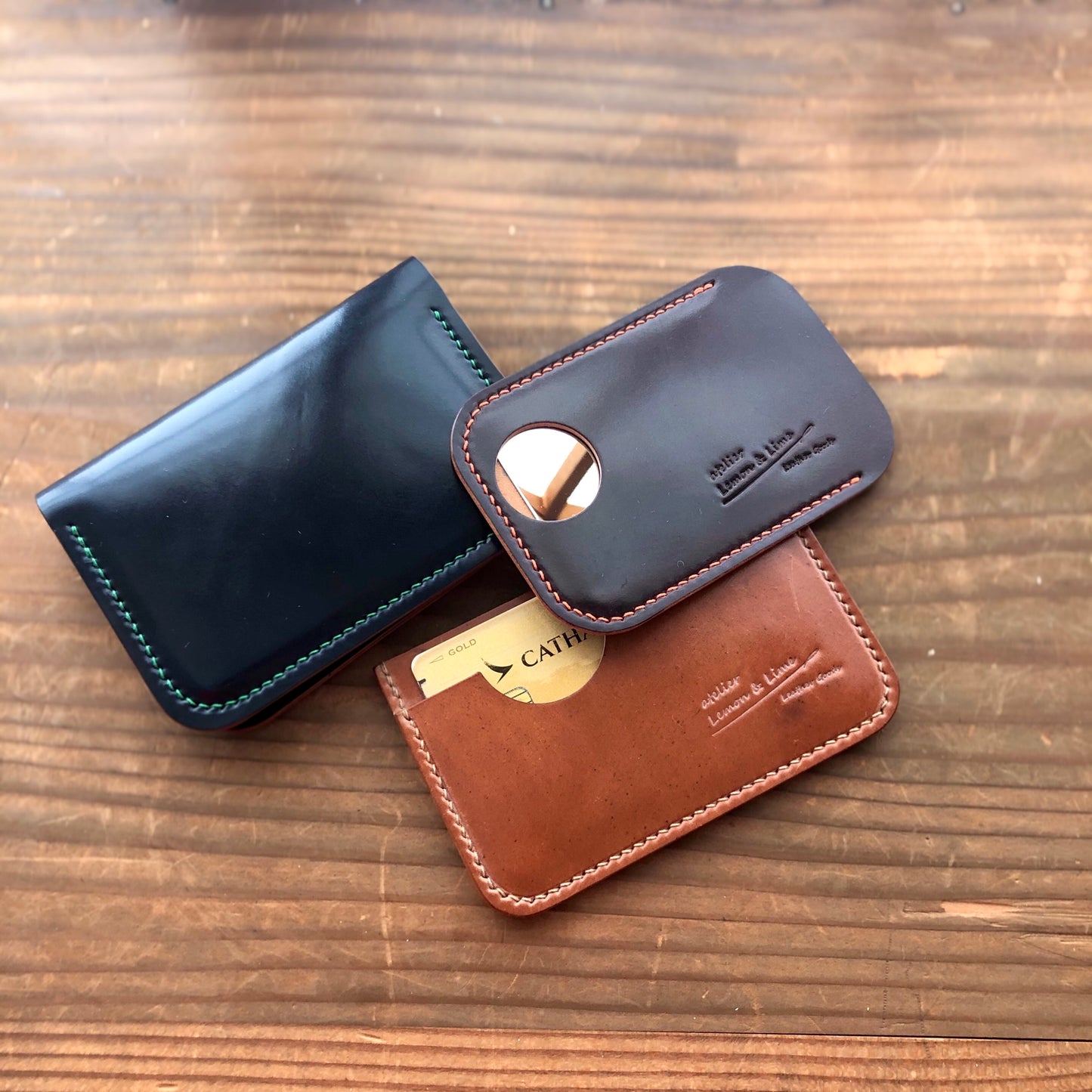 Shell Card-size-mirror Holder【Horween】シェルコードバンのカード型ミラーのケース