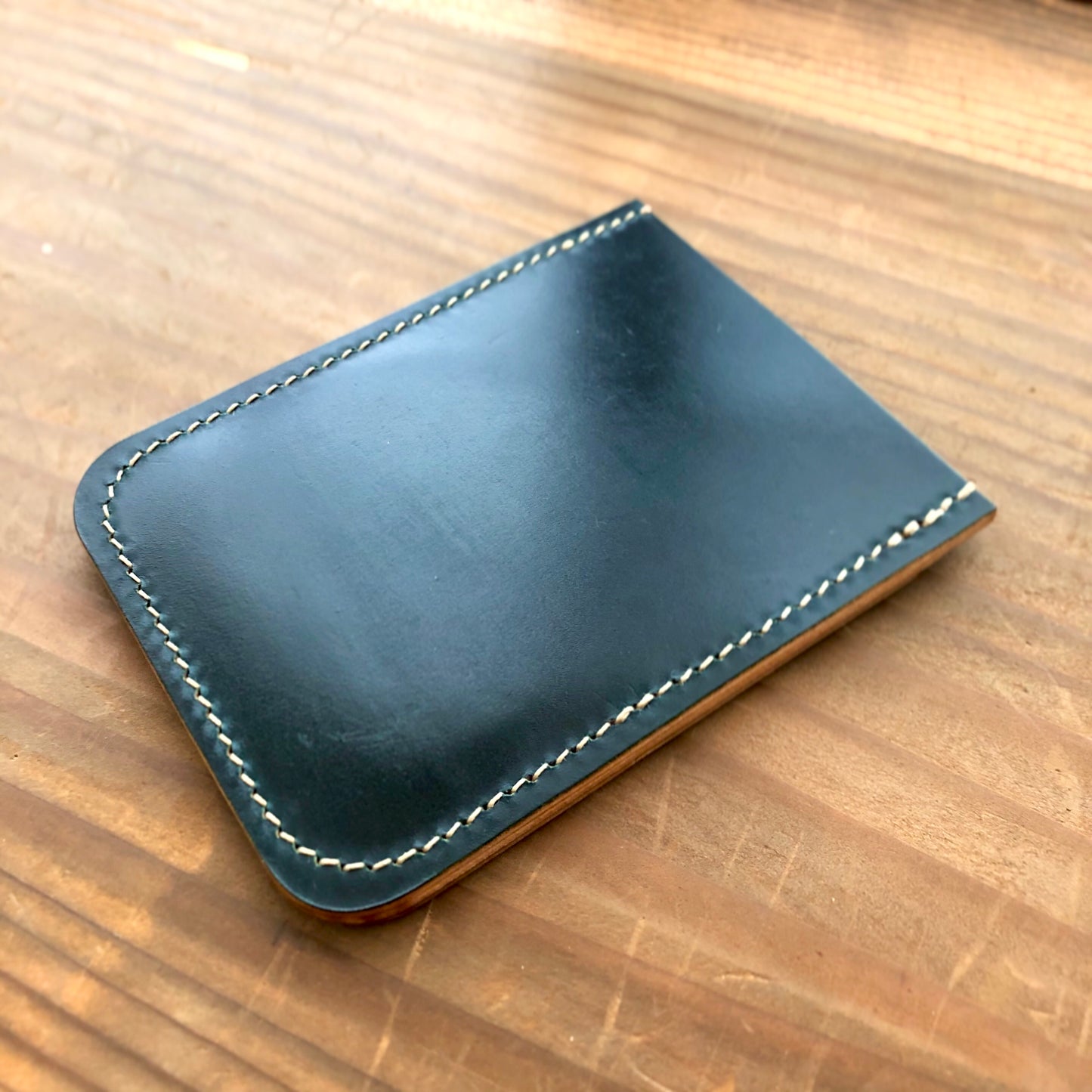 Shell Wallet / Vertical / Single (3-pocket)【Horween】シェルコードバンの縦型のカードホルダー (3ポケット)