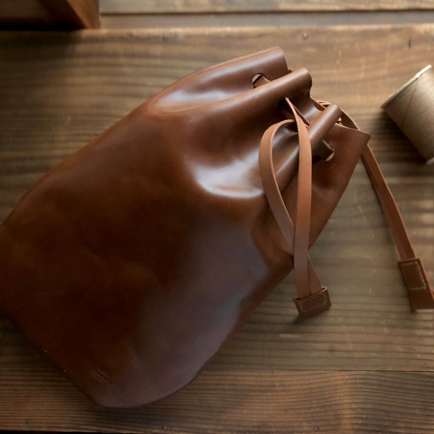 Shell Bag / Kinchaku【Horween】シェルコードバンの巾着