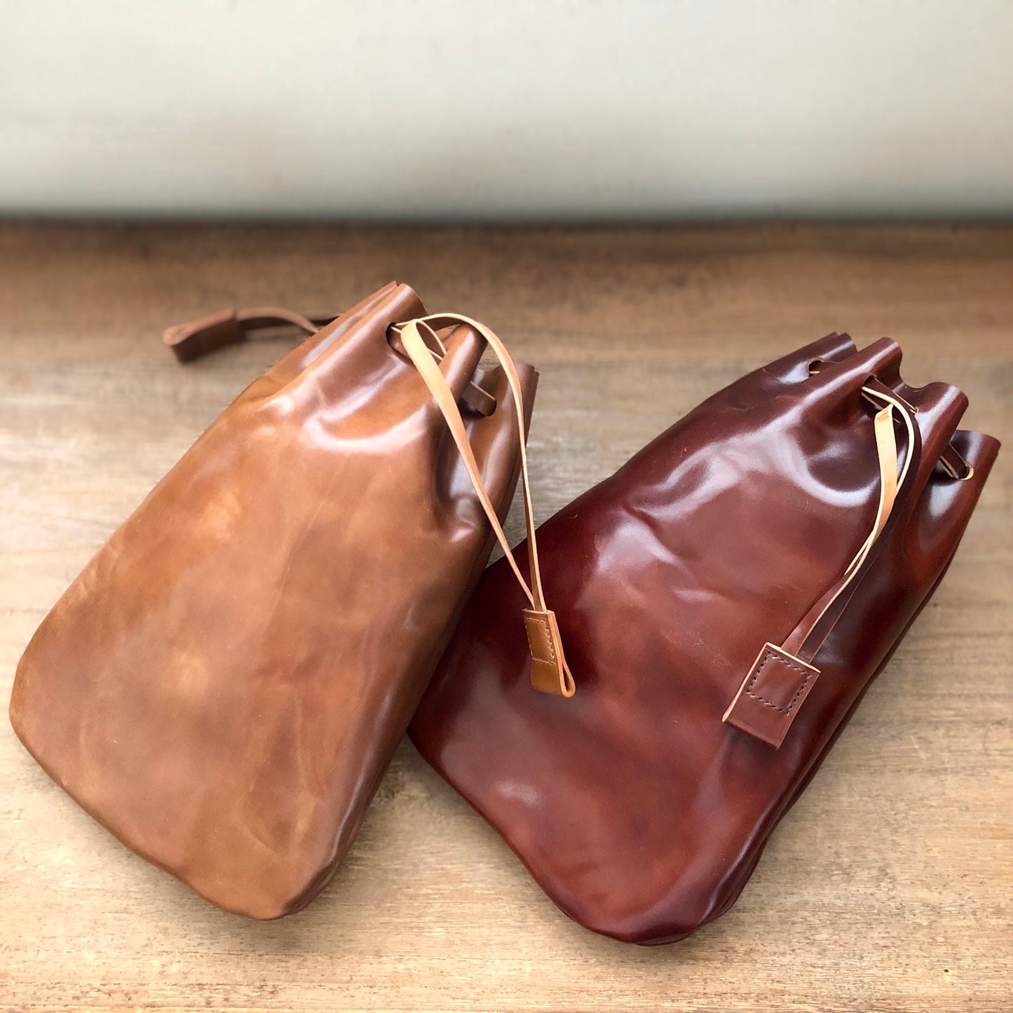 Shell Bag / Kinchaku【Horween】シェルコードバンの巾着