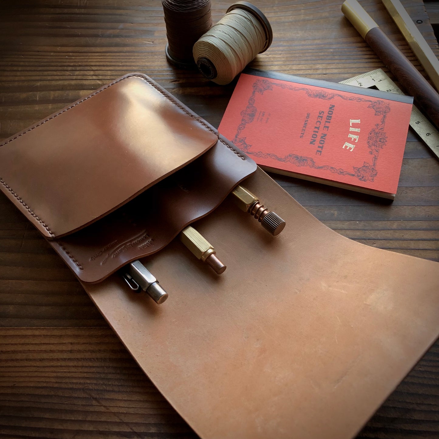 Shell Pen Case (Large)【Horween】シェルコードバンのペンケース (Lサイズ)