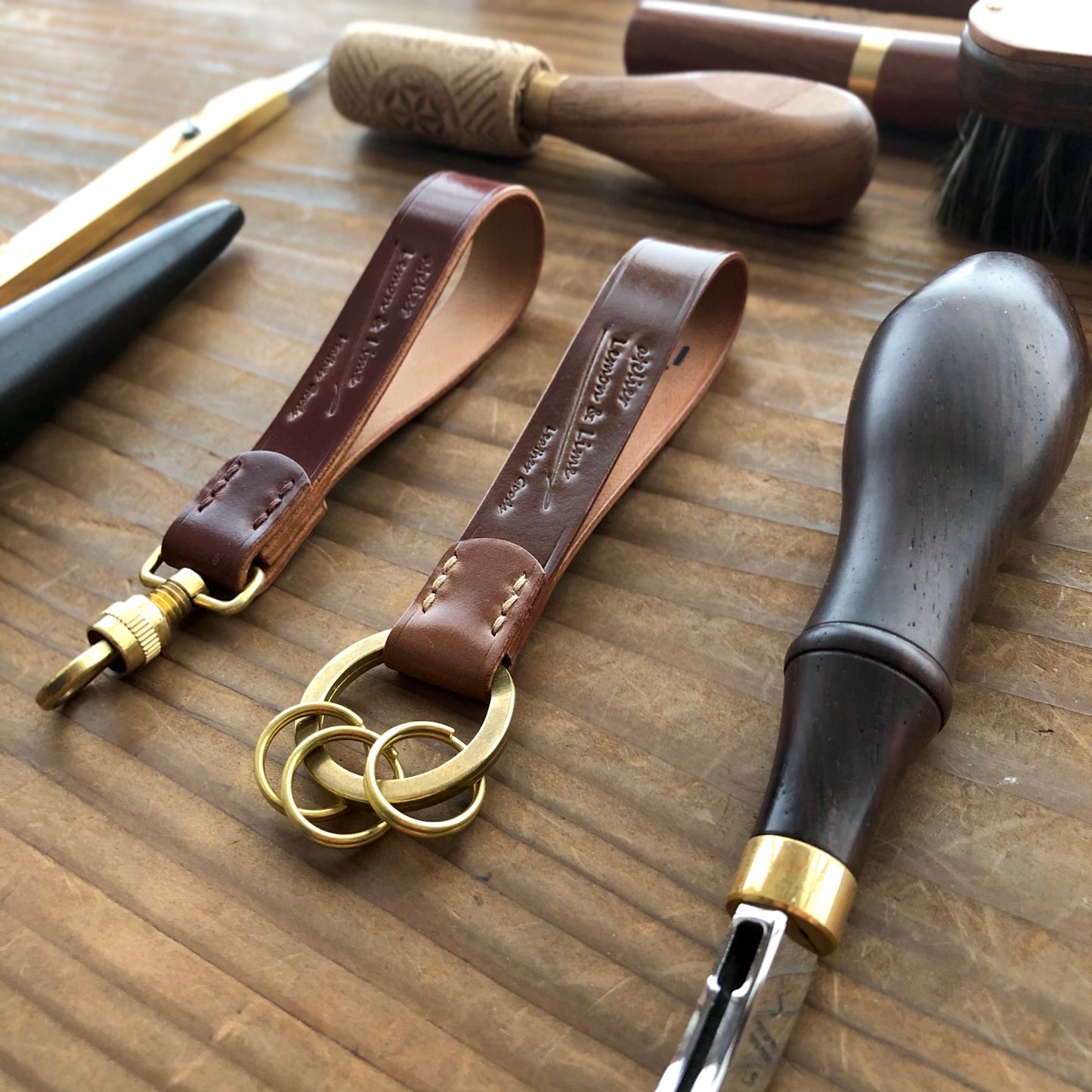 Shell Key Fob (Type A)【Horween】シェルコードバンのキーフォブ (A)
