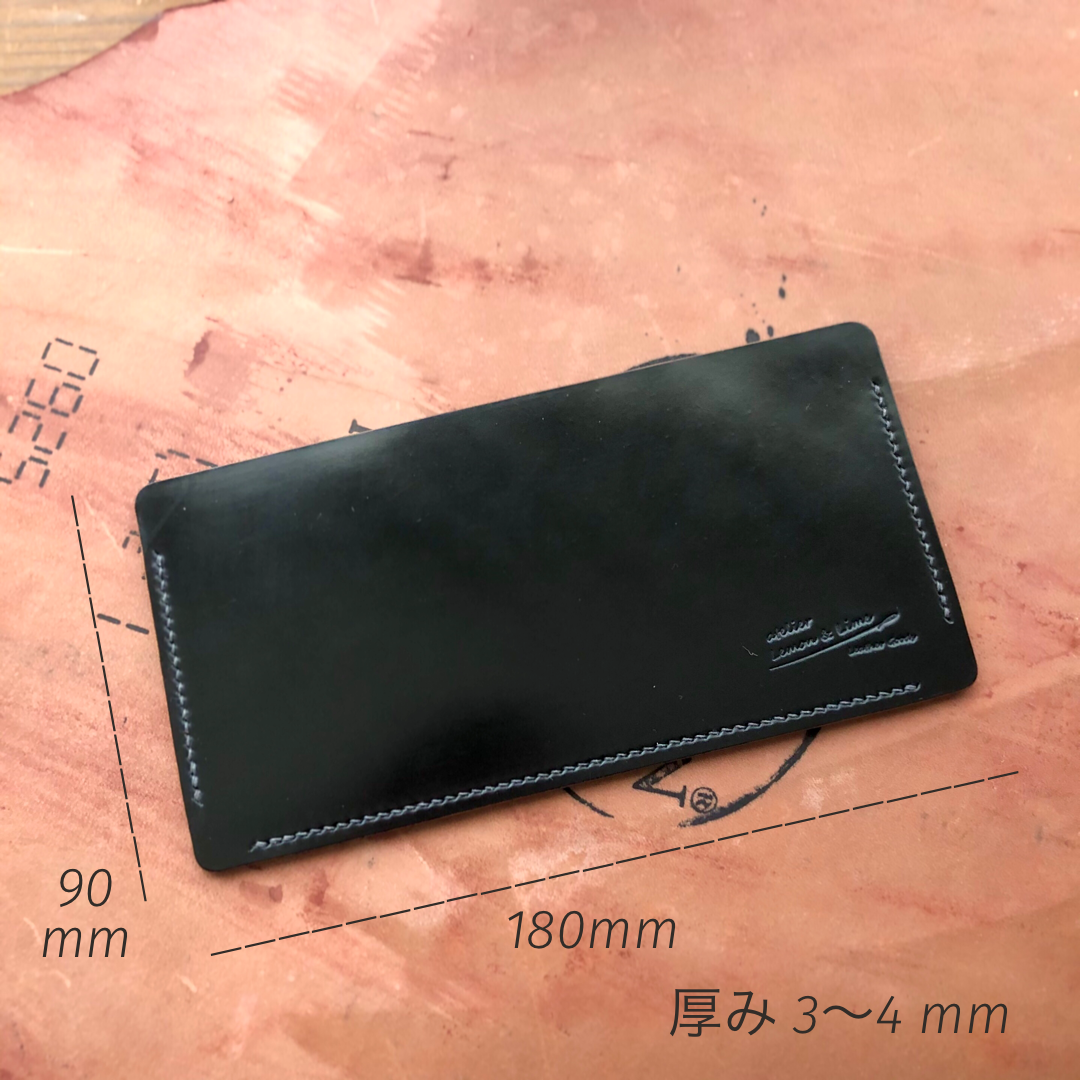 Shell Wallet / Simple / Long Bill Wallet【Horween】シェルコードバンの折らないで入れる札入れ