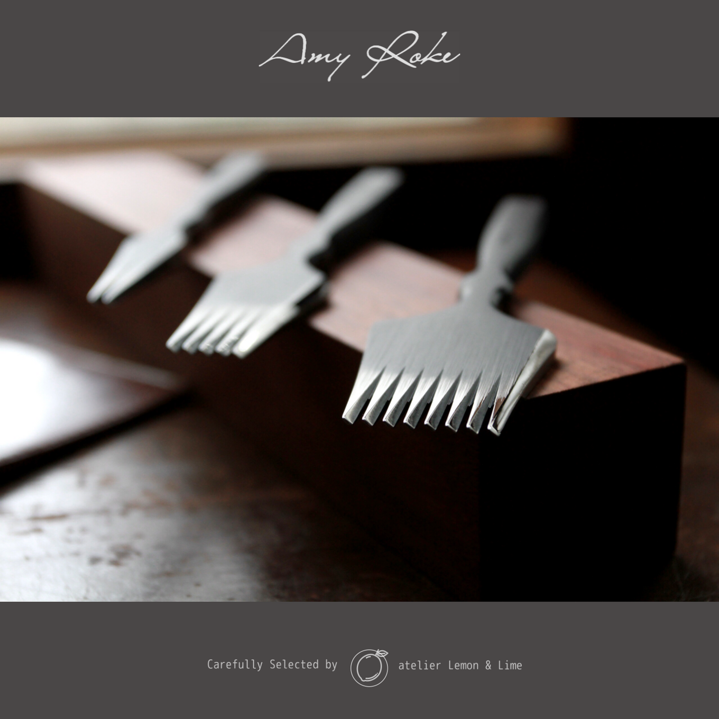 * ヨーロッパ目打ち 3本セット【Amy Roke】French Pricking Irons