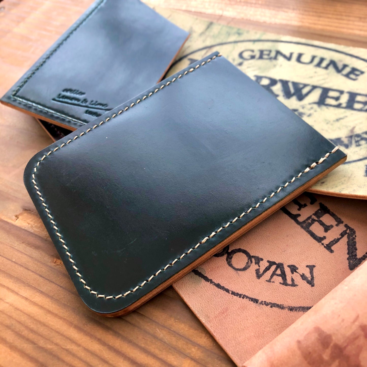 Shell Wallet / Vertical / Single (3-pocket)【Horween】シェルコードバンの縦型のカードホルダー (3ポケット)