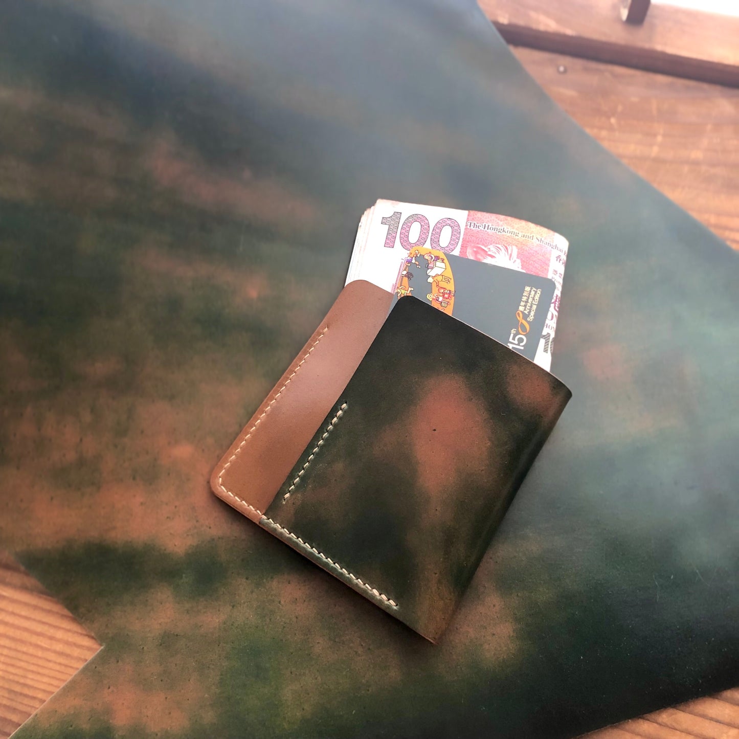 Shell Wallet / Simple / Half Bill Wallet【Horween】シェルコードバンの二つに折って入れる札入れ