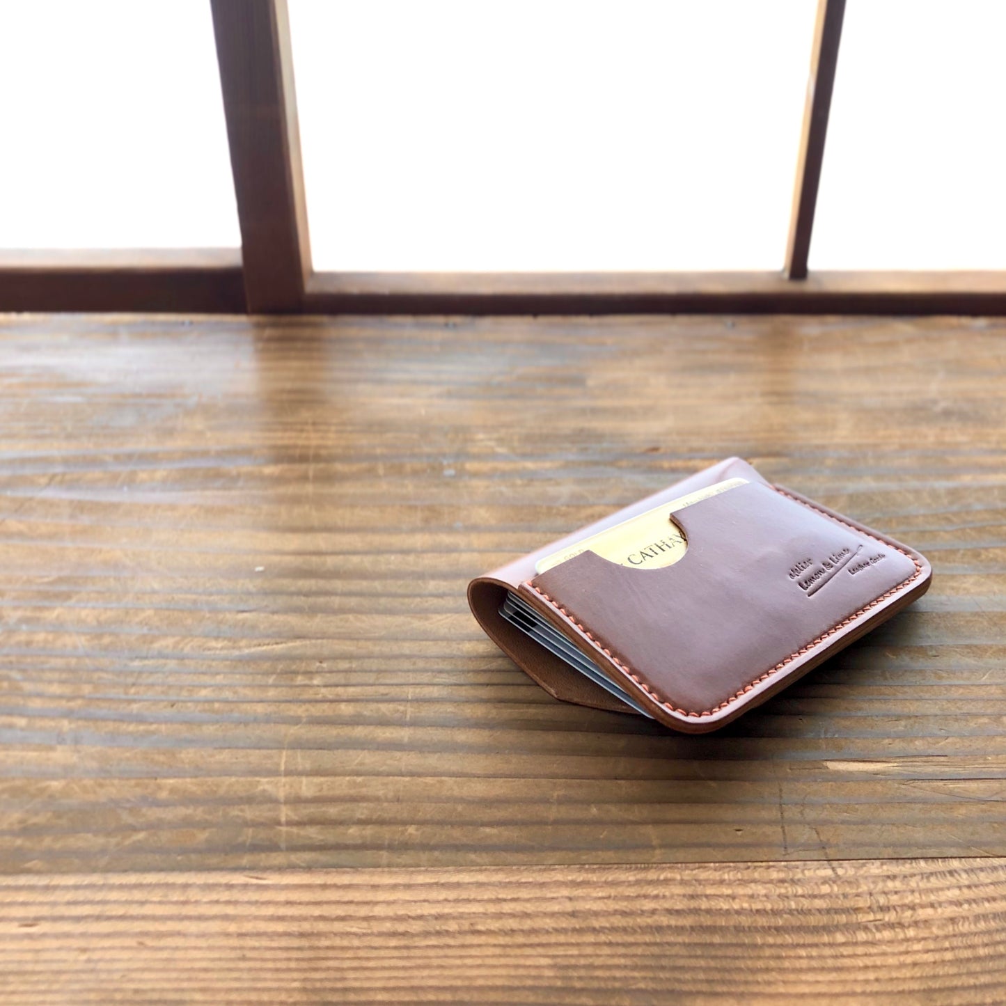 Shell Wallet / Simple / Vertical + Horizontal【Horween】シェルコードバンのシンプルなカードホルダー (縦+横型)
