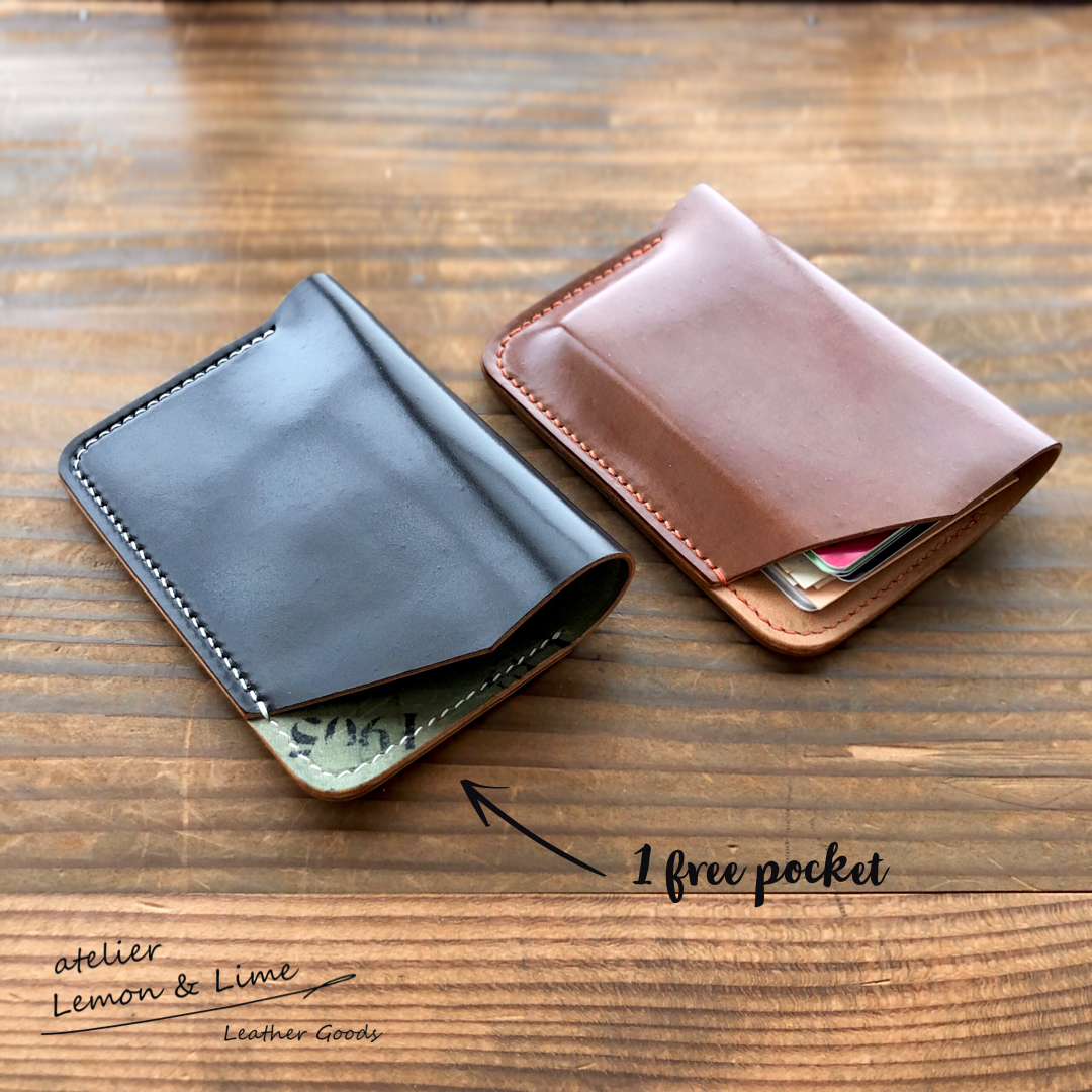 Shell Wallet / Simple / Vertical + Horizontal【Horween】シェルコードバンのシンプルなカードホルダー (縦+横型)
