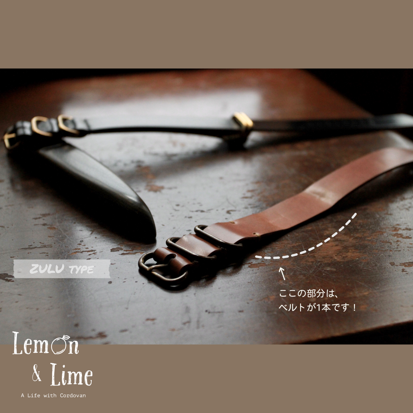 Shell Watch Strap (NATO type)【Horween】シェルコードバンの時計ベルト (NATOタイプ)