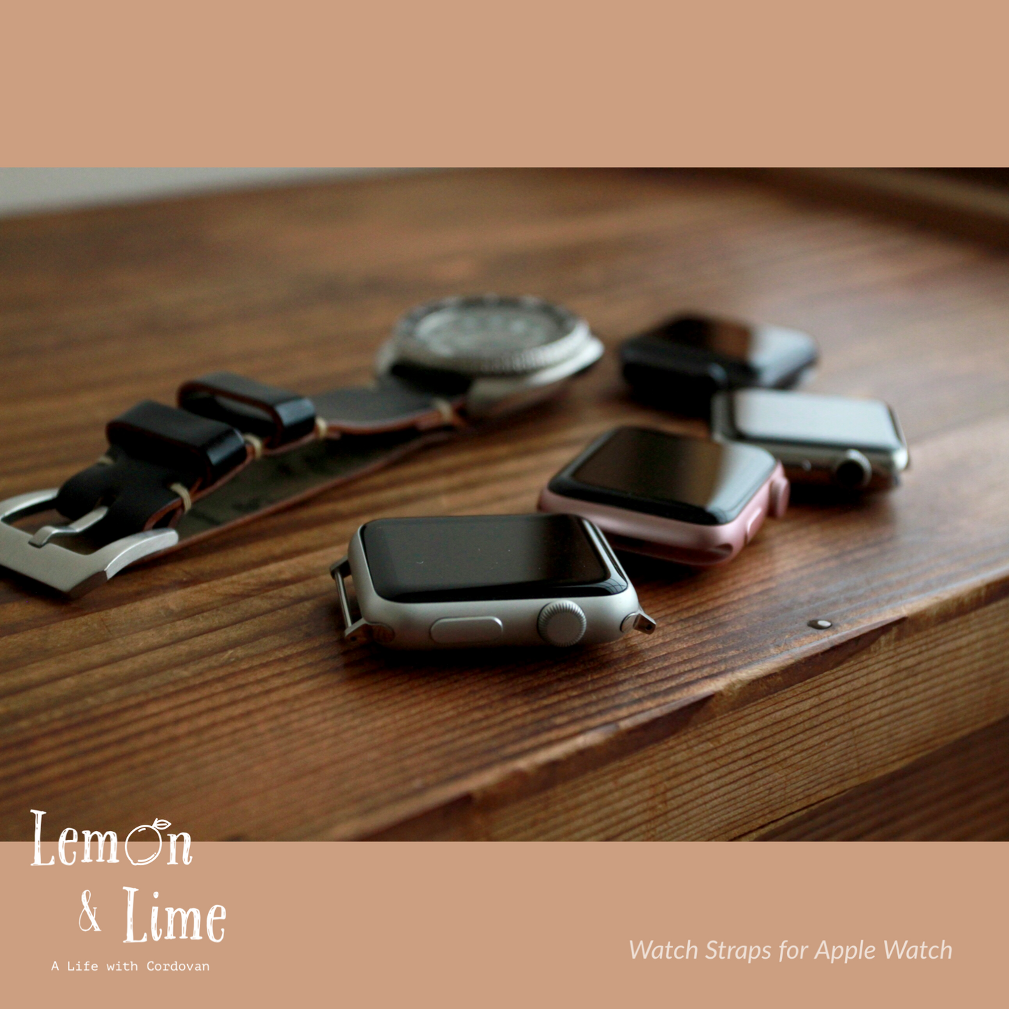 Shell Watch Strap for Apple Watch (2-piece)【Horween】シェルコードバンのApple Watch用ベルト(2ピース)
