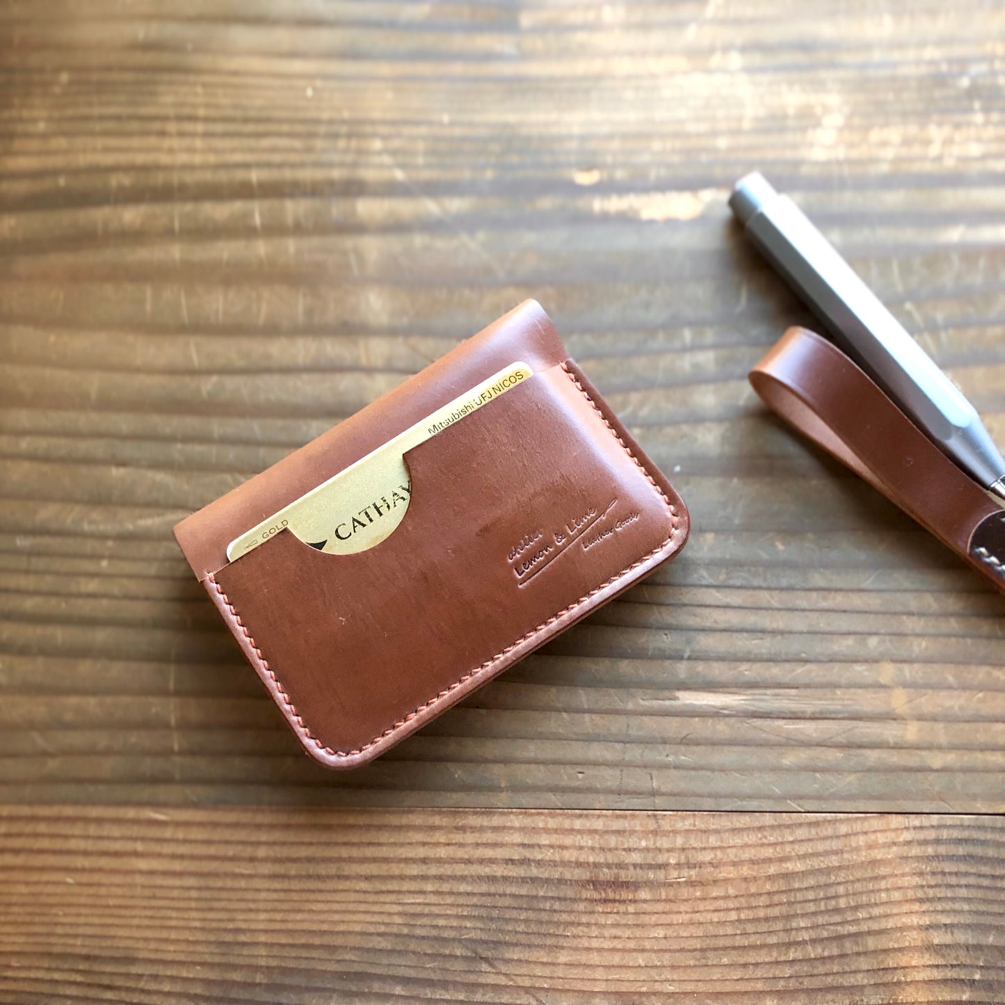 Shell Wallet / Simple / Vertical + Horizontal【Horween】シェルコードバンのシンプルなカードホルダー (縦+横型)
