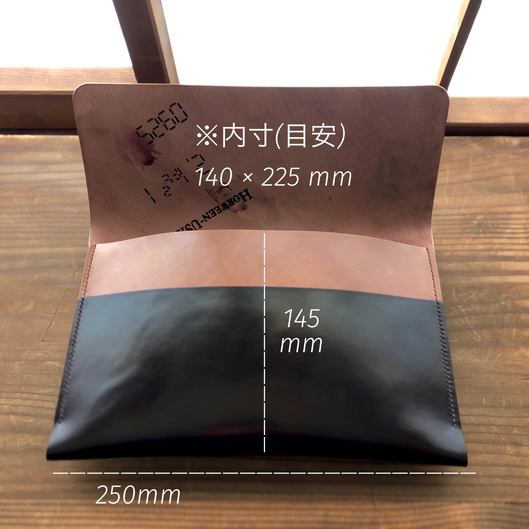 Shell Bag / Clutch (Medium)【Horween】シェルコードバンのクラッチ (Mサイズ)