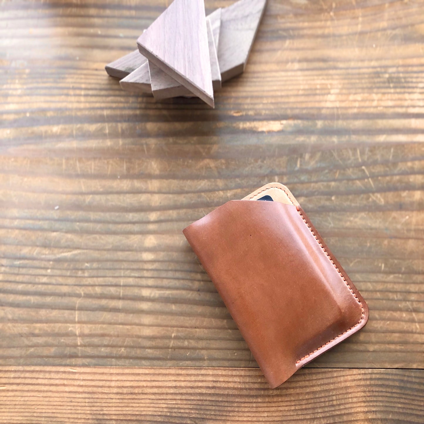 Shell Wallet / Simple / Vertical + Horizontal【Horween】シェルコードバンのシンプルなカードホルダー (縦+横型)