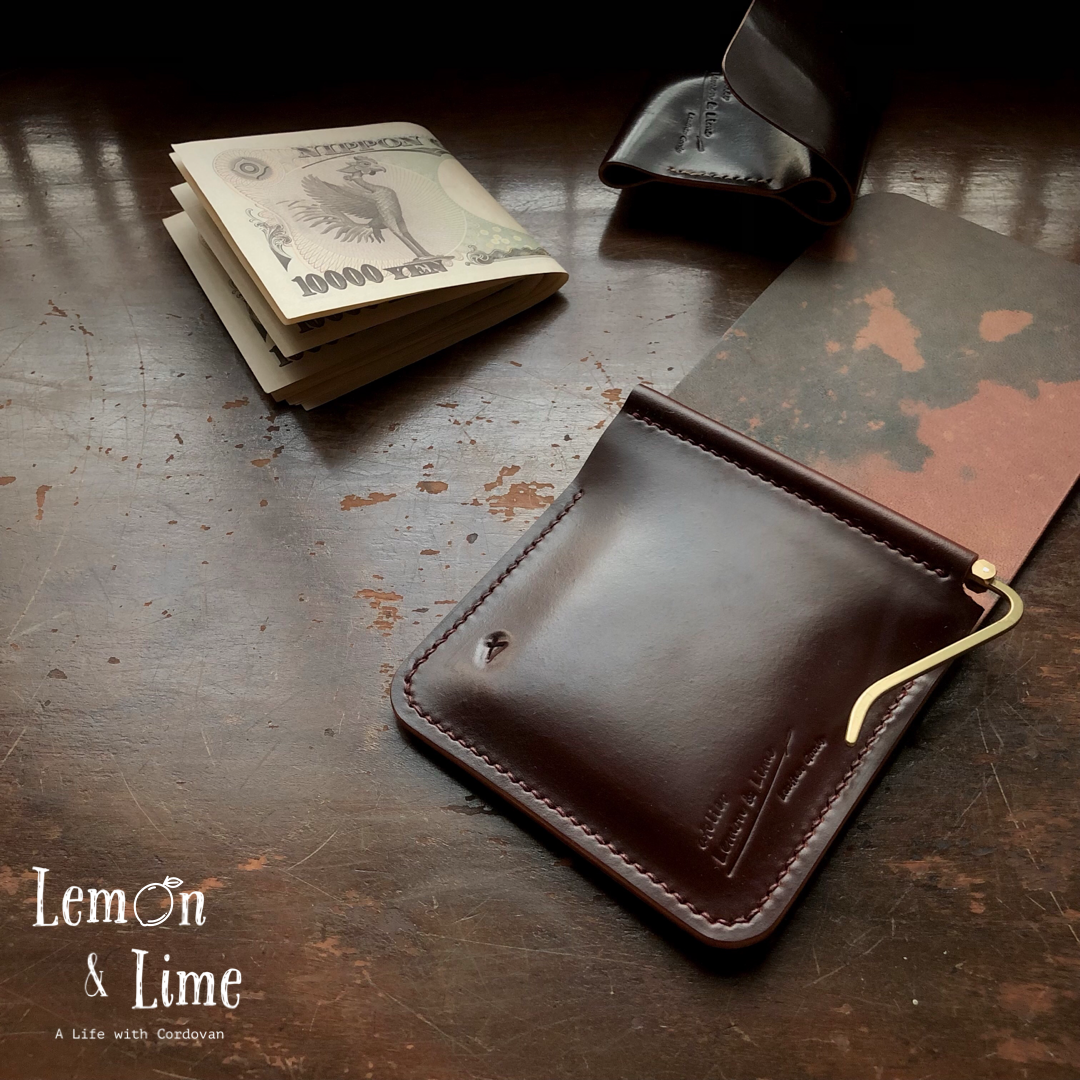 Shell Wallet / Simple / Money Clip【Horween】シェルコードバンのシンプルなマネークリップ