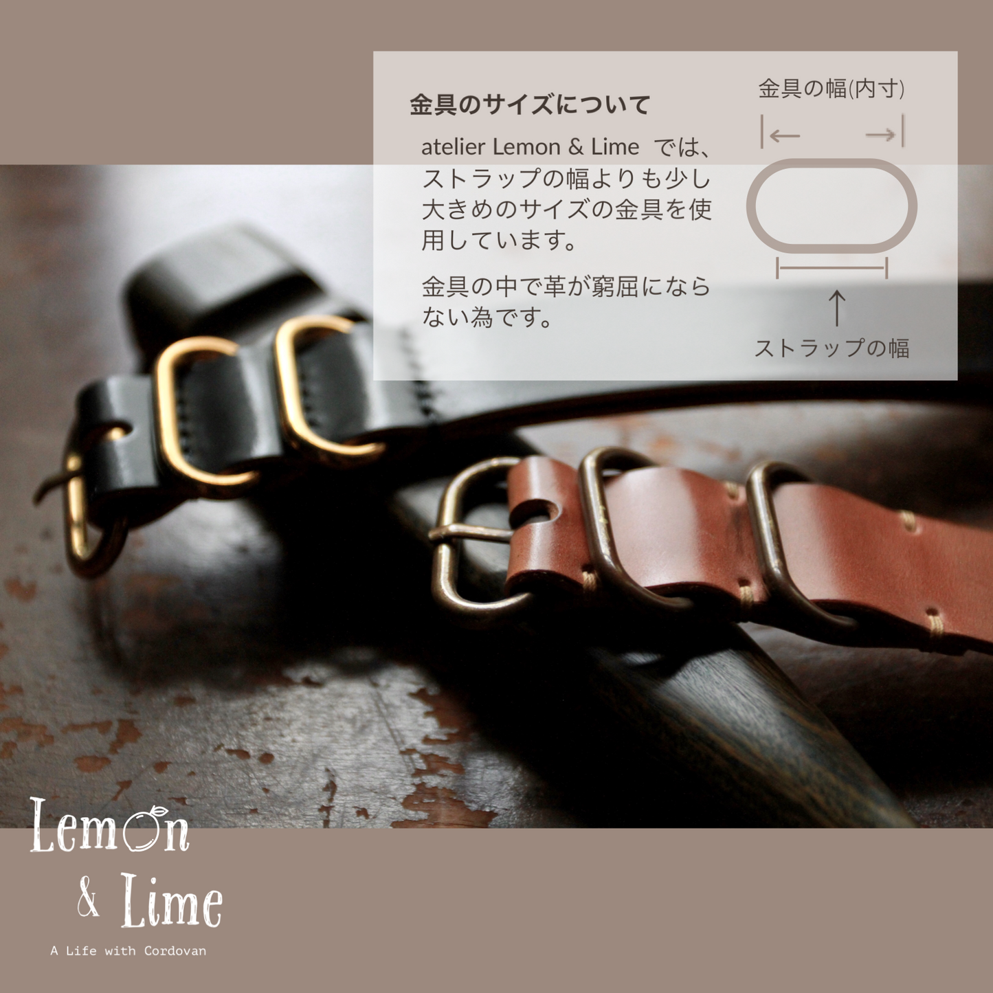 Shell Watch Strap (NATO type)【Horween】シェルコードバンの時計ベルト (NATOタイプ)