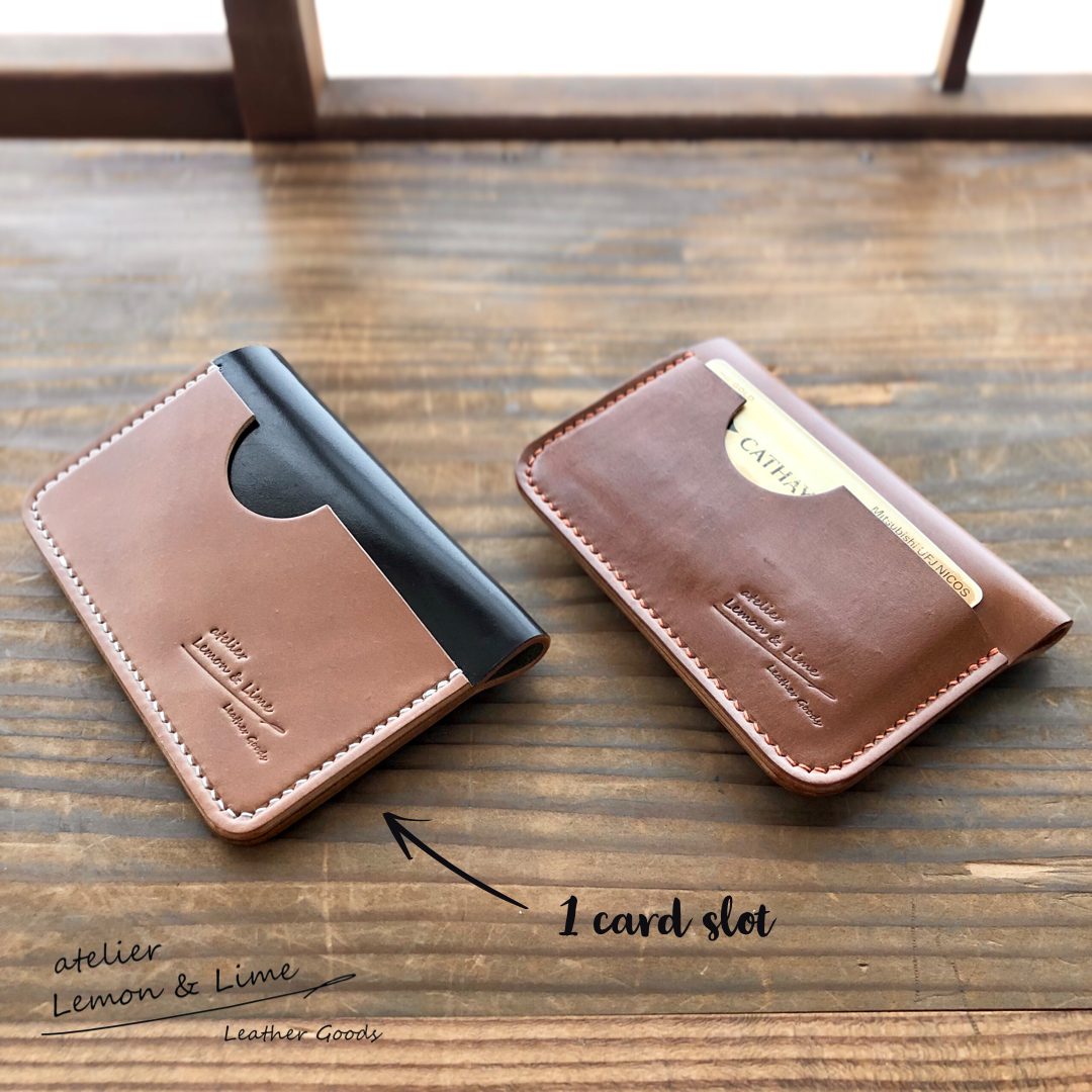 Shell Wallet / Simple / Vertical + Horizontal【Horween】シェルコードバンのシンプルなカードホルダー (縦+横型)