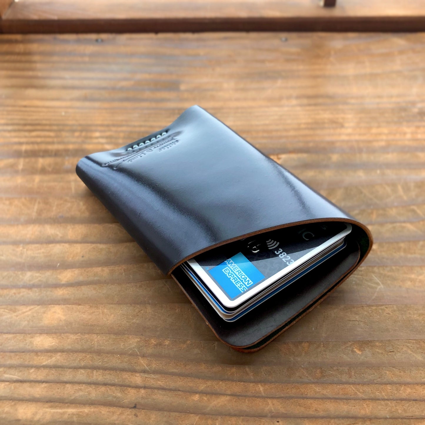 Shell Wallet / Vertical / Wrapper (2-pocket, Vertical)【Horween】シェルコードバンの縦型のカードホルダー Wrapper