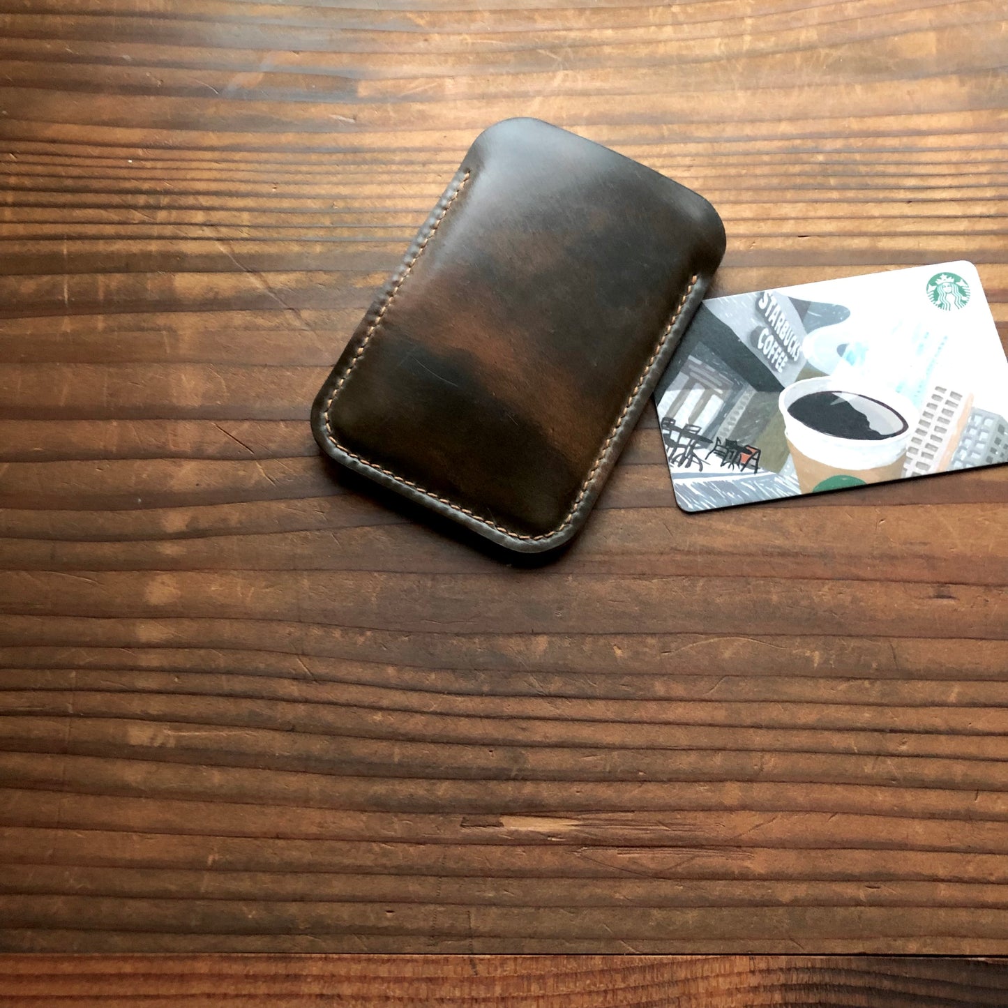 Shell Wallet / Vertical / Single (2-pocket)【Horween】シェルコードバンの縦型のカードホルダー (2ポケット)