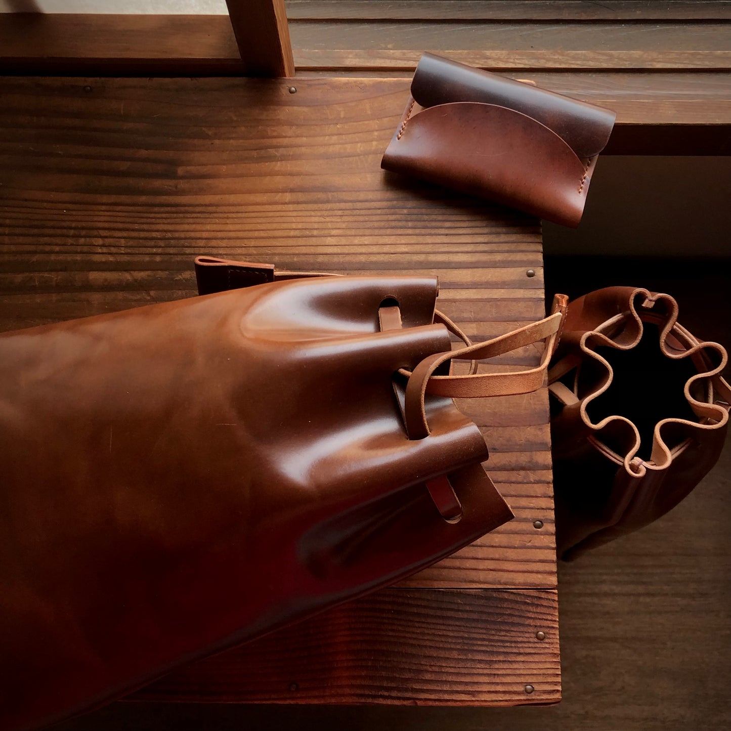 Shell Bag / Kinchaku【Horween】シェルコードバンの巾着