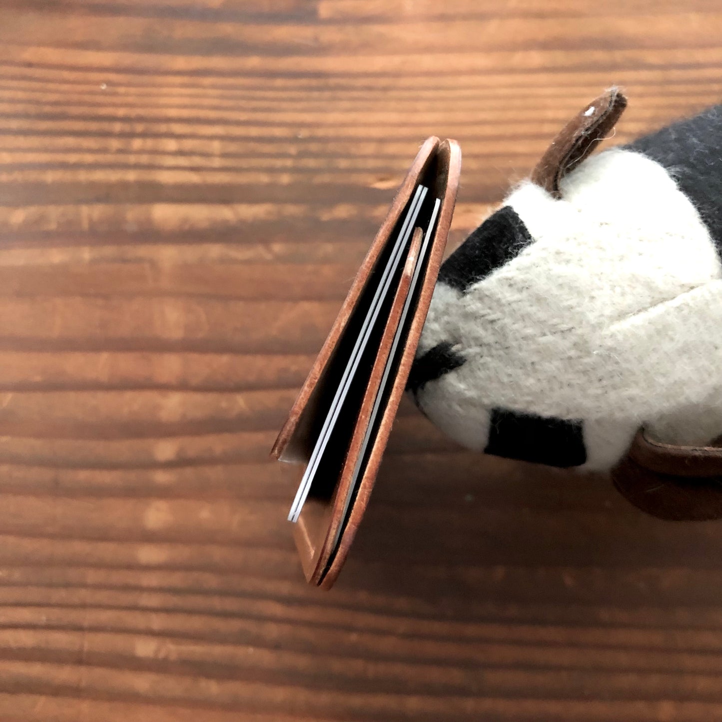 Shell Wallet / Vertical / Single (2-pocket)【Horween】シェルコードバンの縦型のカードホルダー (2ポケット)