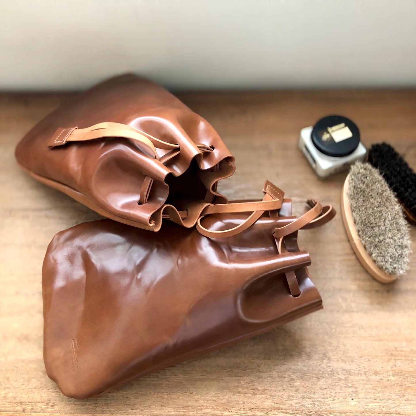 Shell Bag / Kinchaku【Horween】シェルコードバンの巾着