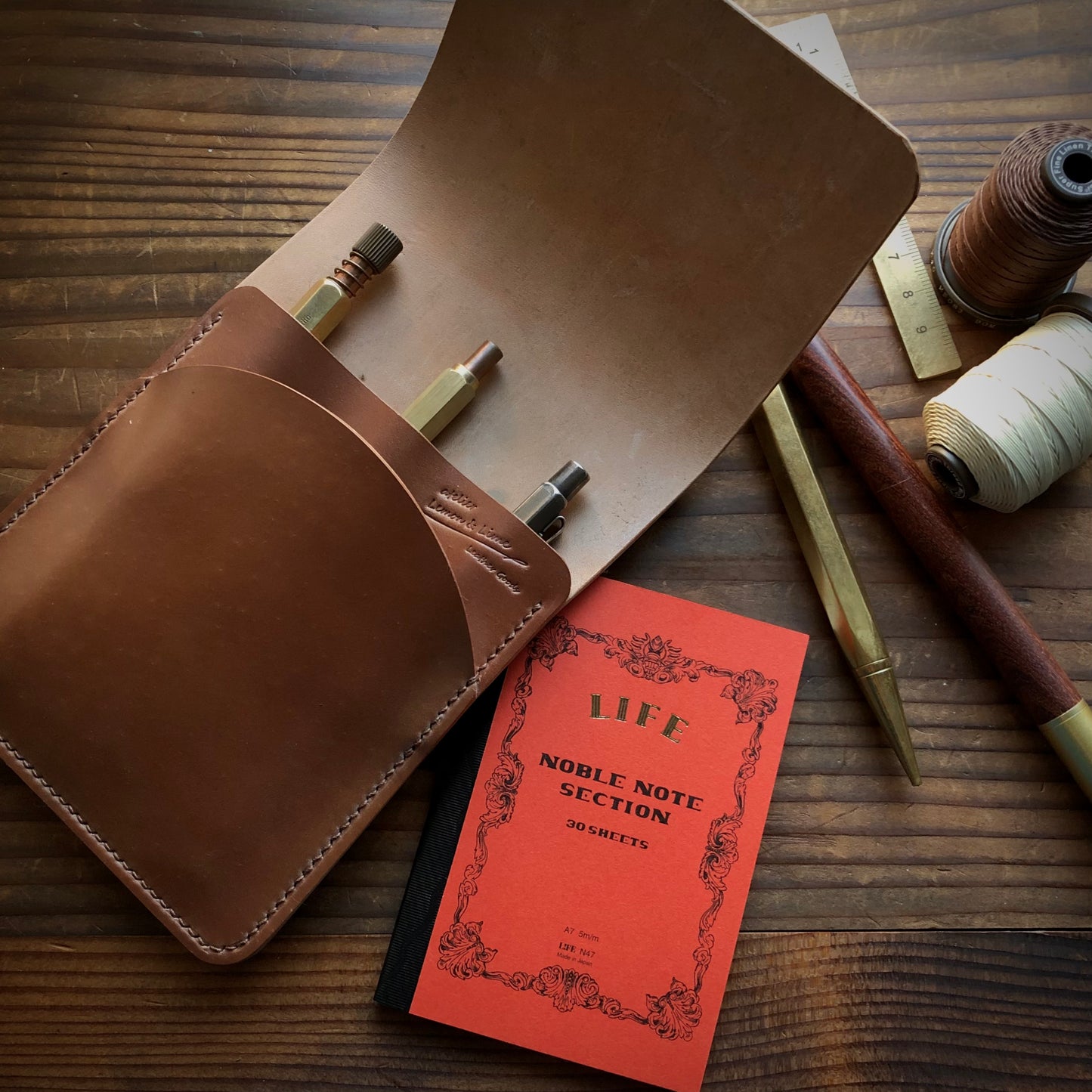 Shell Pen Case (Large)【Horween】シェルコードバンのペンケース (Lサイズ)
