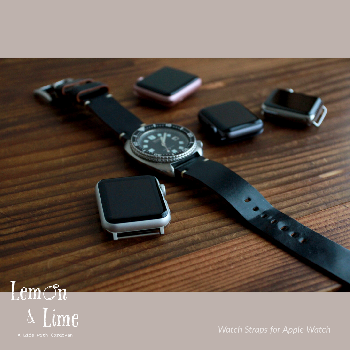 Shell Watch Strap for Apple Watch (2-piece)【Horween】シェルコードバンのApple Watch用ベルト(2ピース)