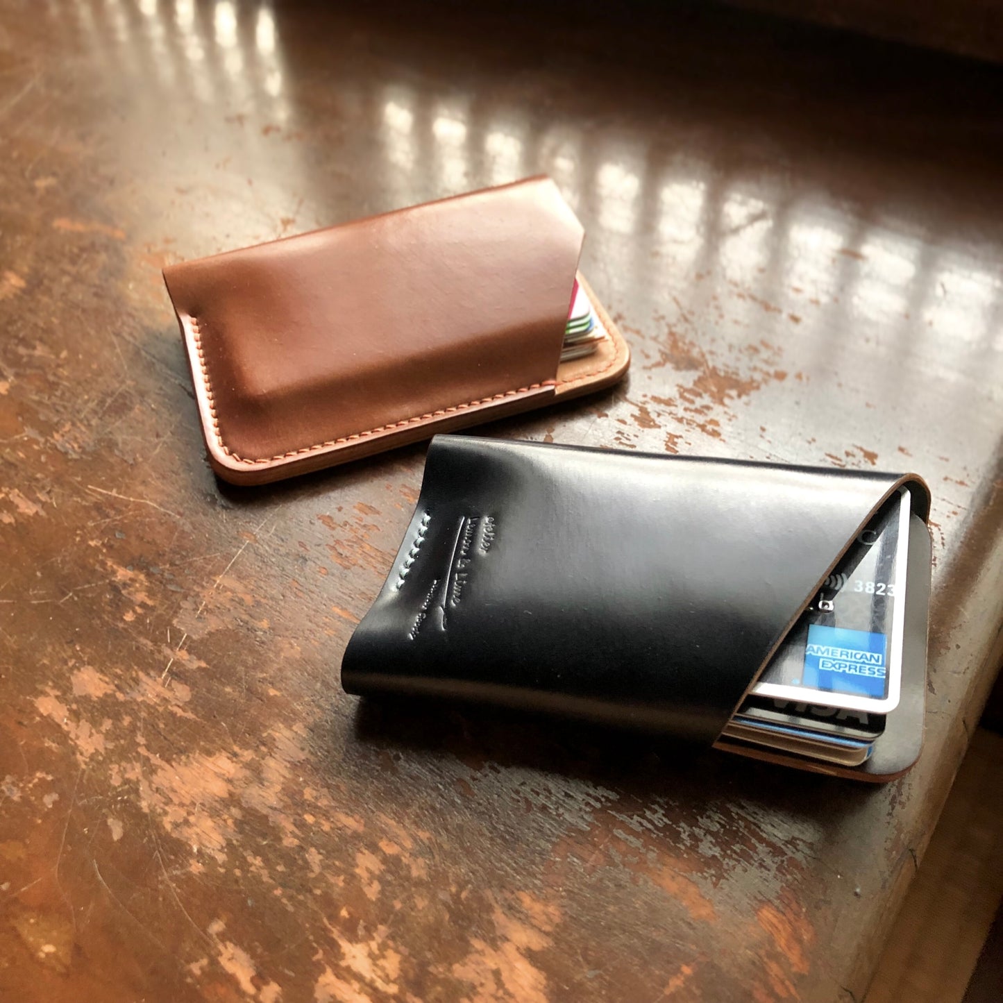 Shell Wallet / Vertical / Wrapper (2-pocket, Vertical)【Horween】シェルコードバンの縦型のカードホルダー Wrapper