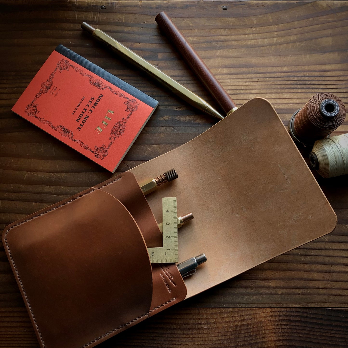 Shell Pen Case (Large)【Horween】シェルコードバンのペンケース (Lサイズ)