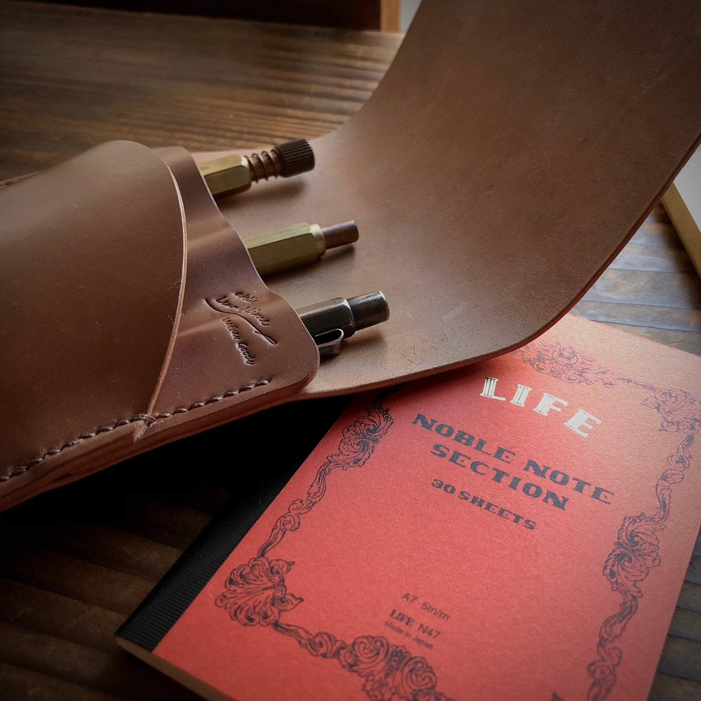Shell Pen Case (Large)【Horween】シェルコードバンのペンケース (Lサイズ)