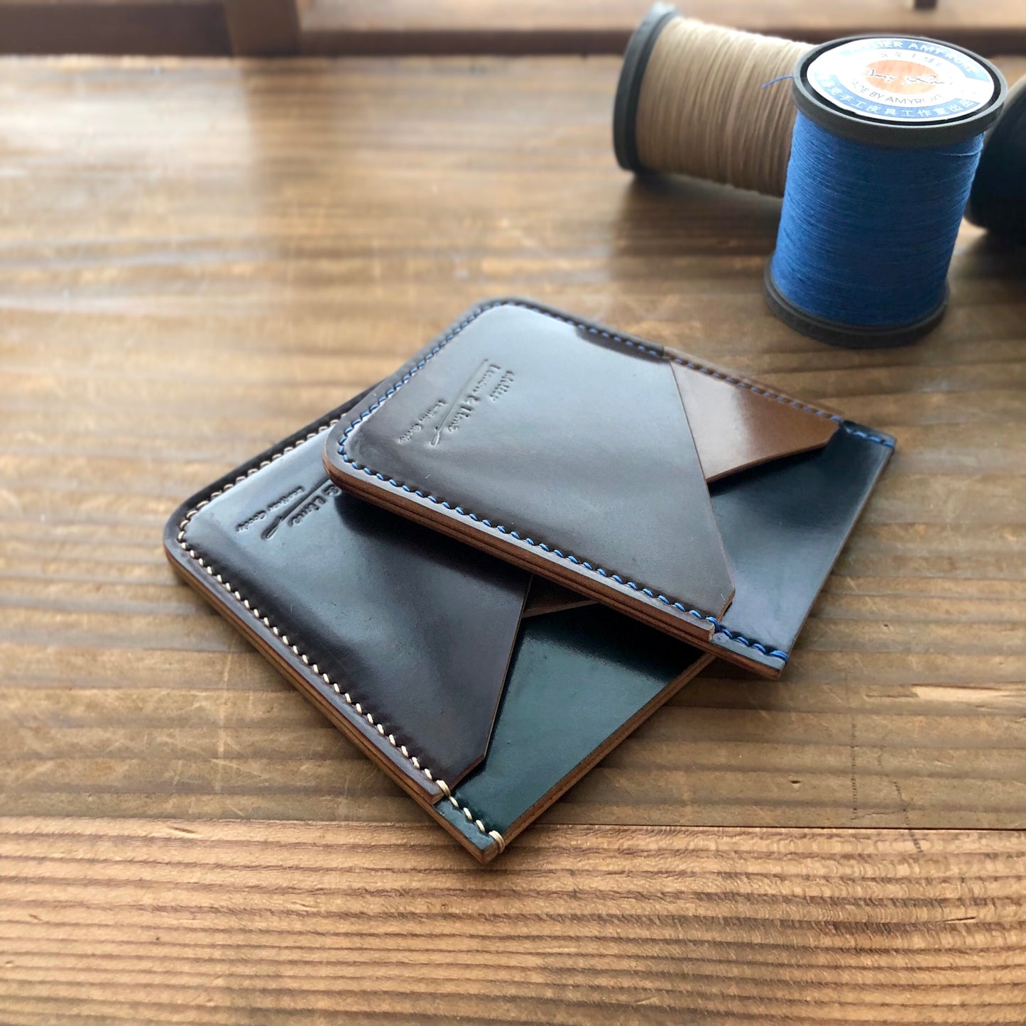 Shell Wallet / Vertical / Single (3-pocket)【Horween】シェルコードバンの縦型のカードホルダー (3ポケット)